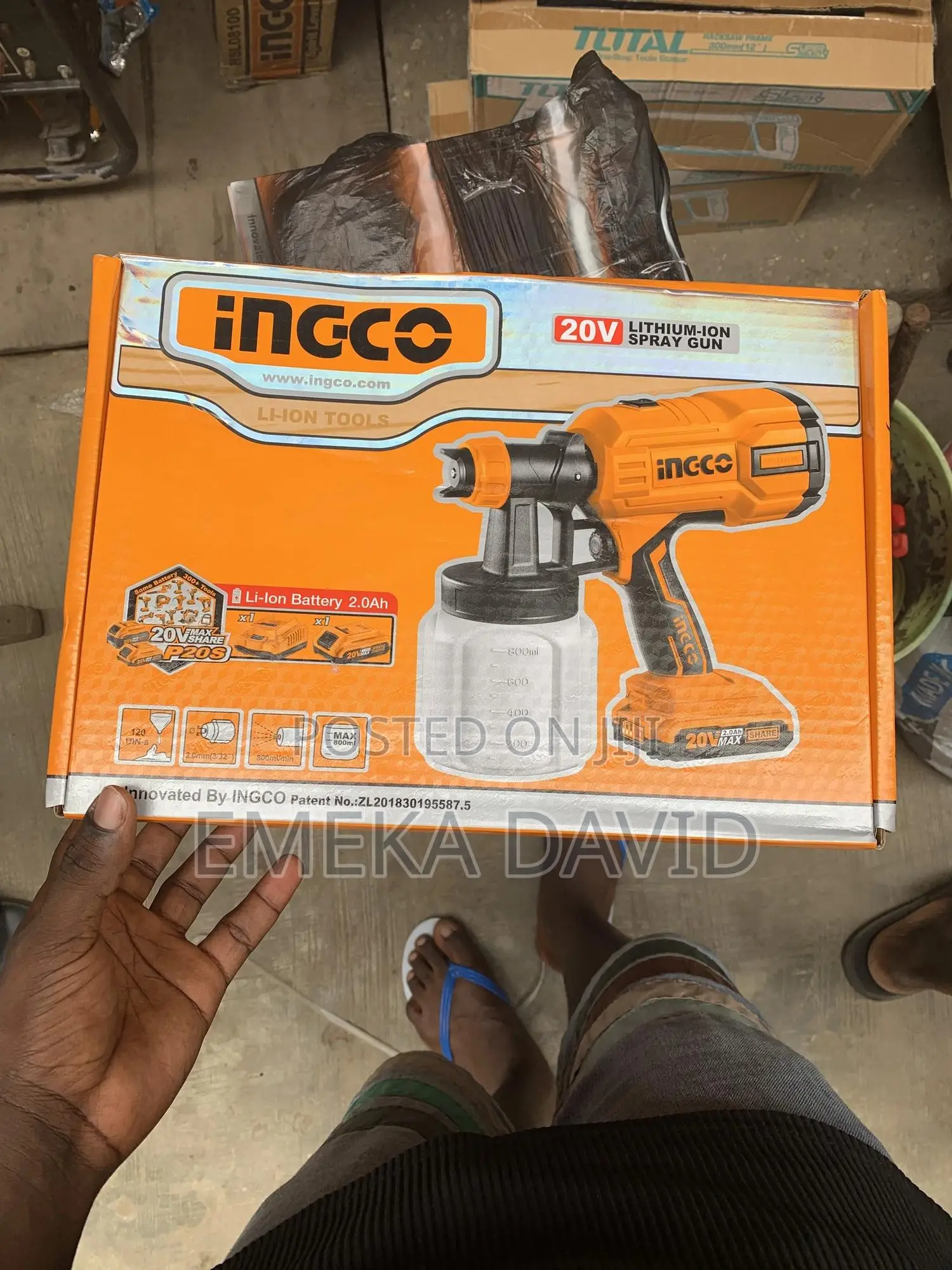 Ingco Ingco Lithium Lon Spray Gun 20V CSGLI20406
