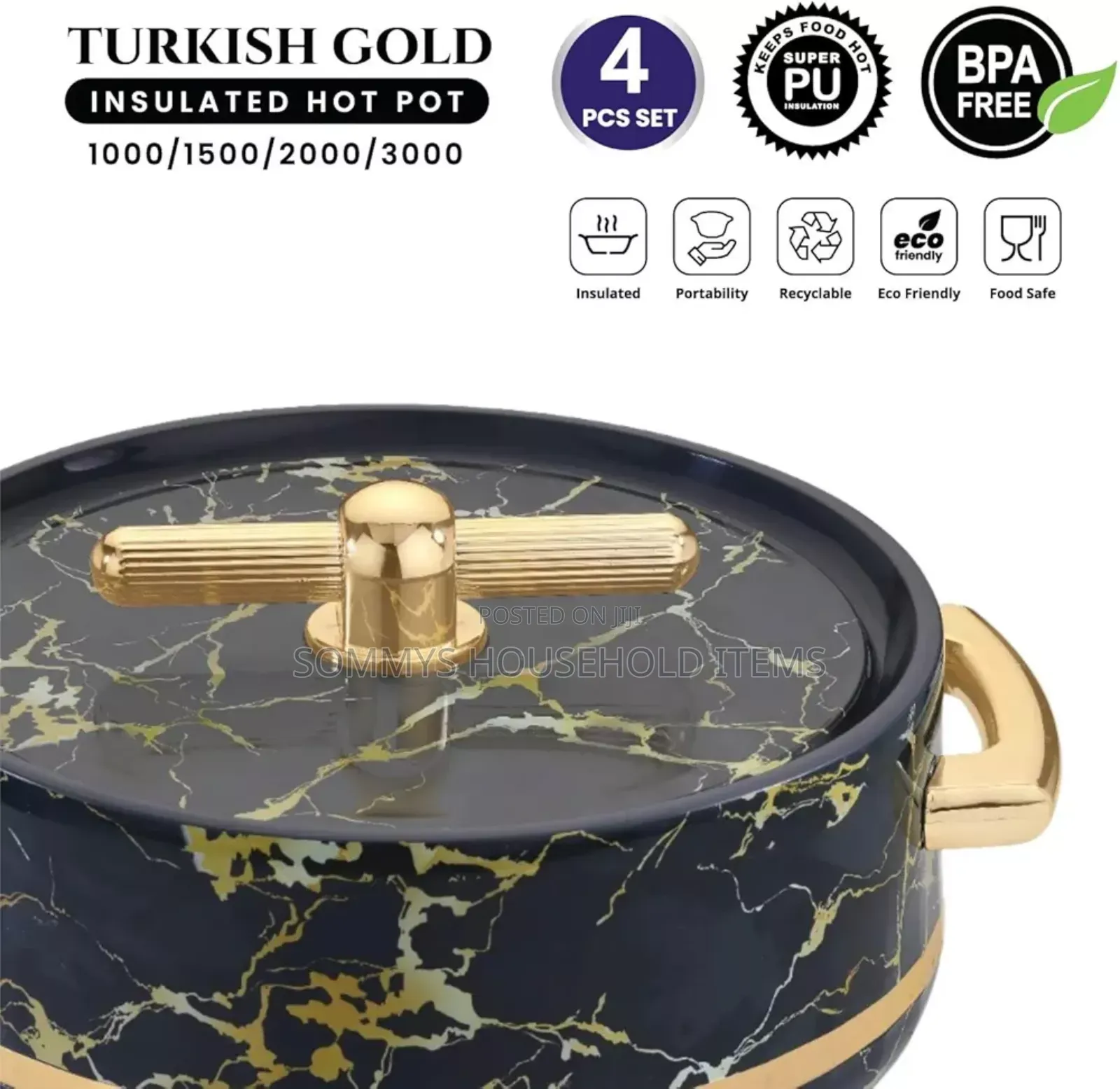 4set Insulated Hotpot or Food Warmer