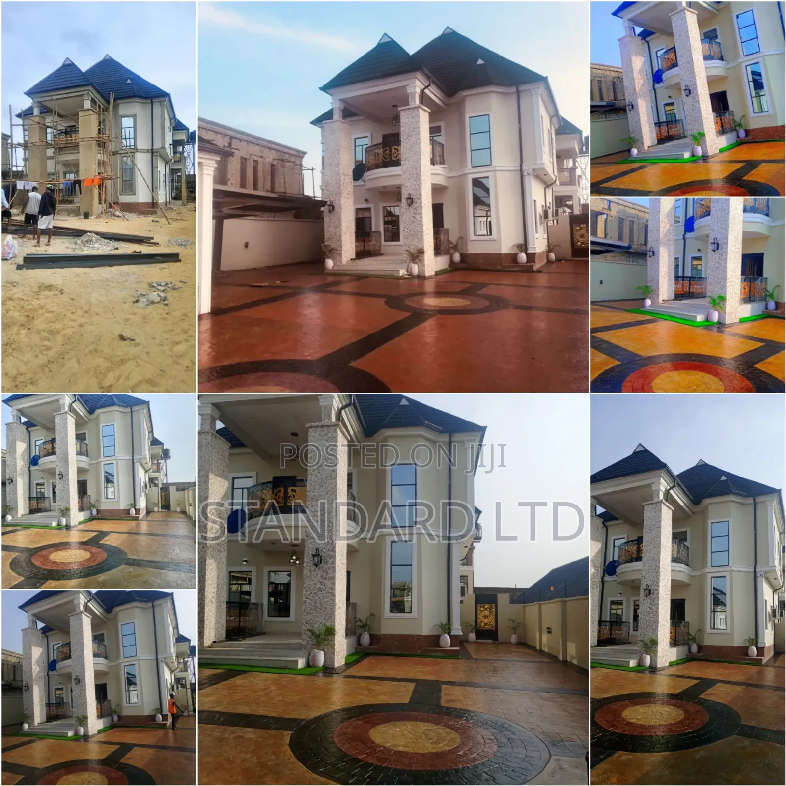 Glowing and Glossy Stamped Concrete Floor/ Colour Floor