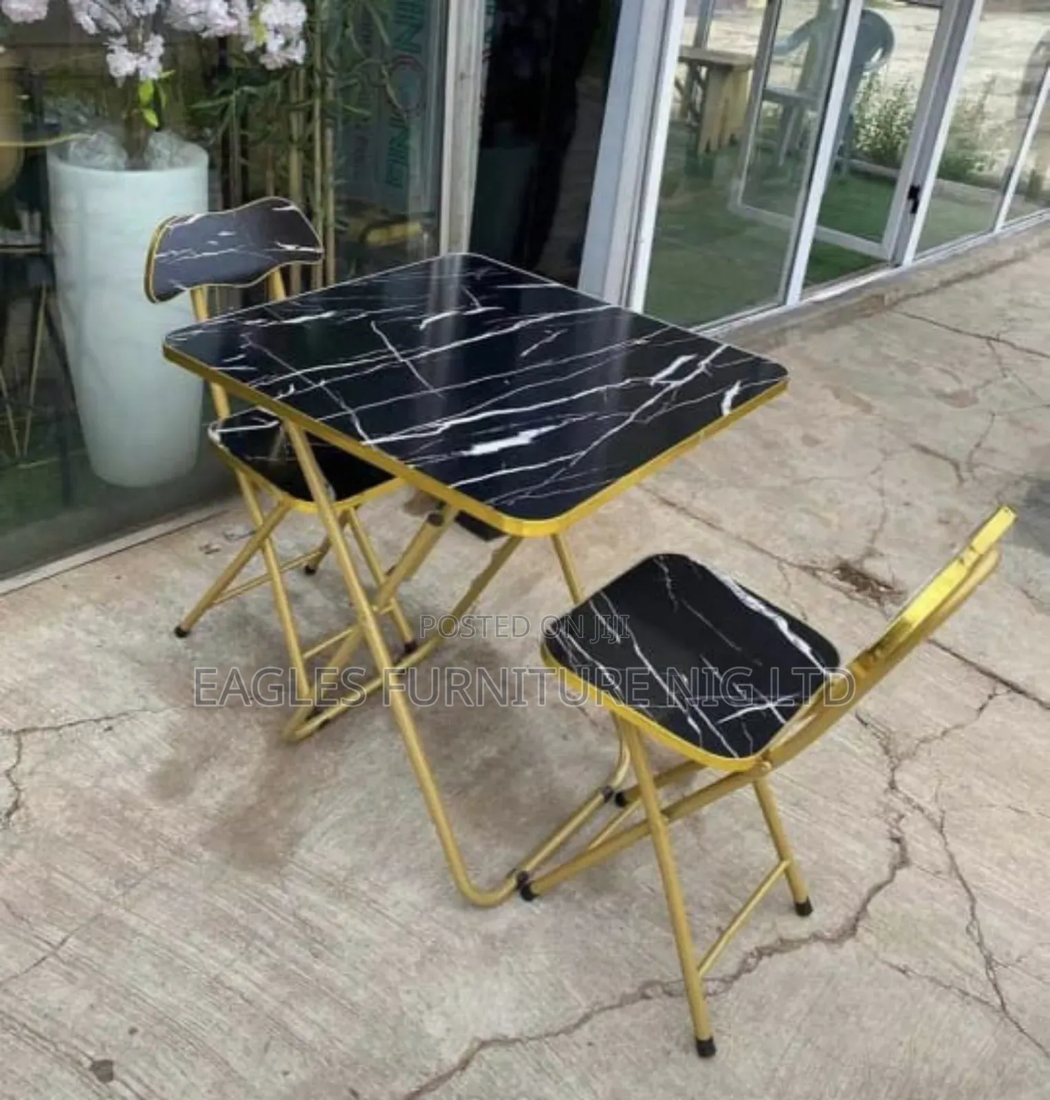 Foldable Unique Mini Table With 2 Seat