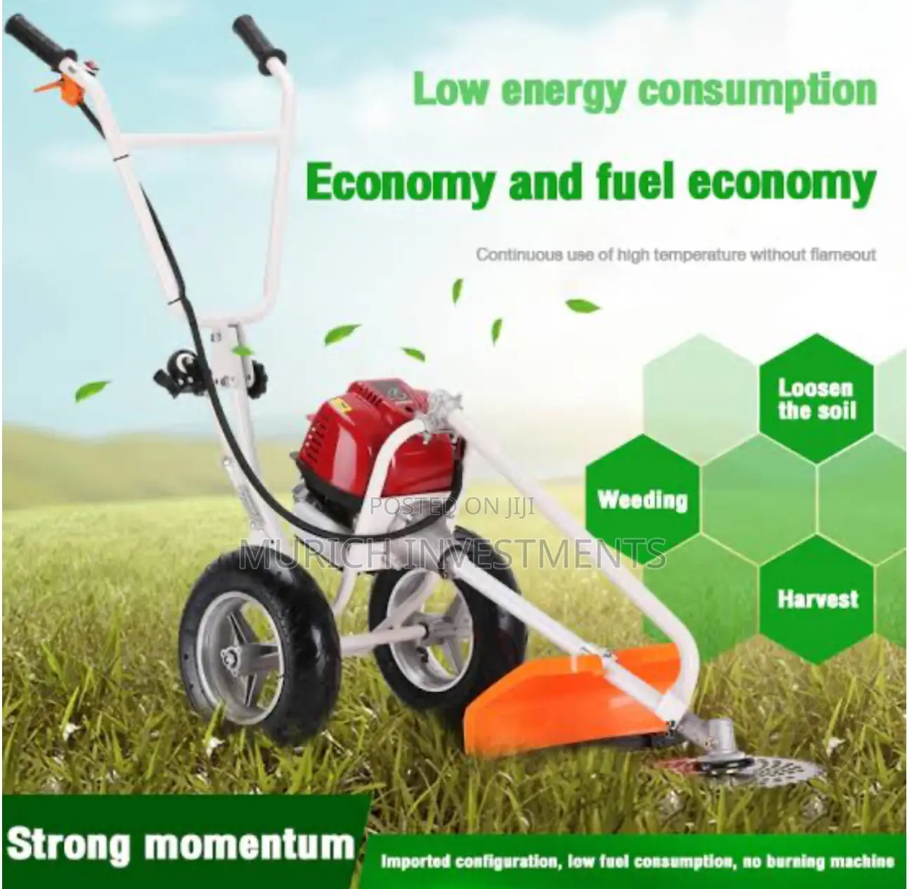 Multipurpose Hand Push Lawn Mower Brush Cutter Machine