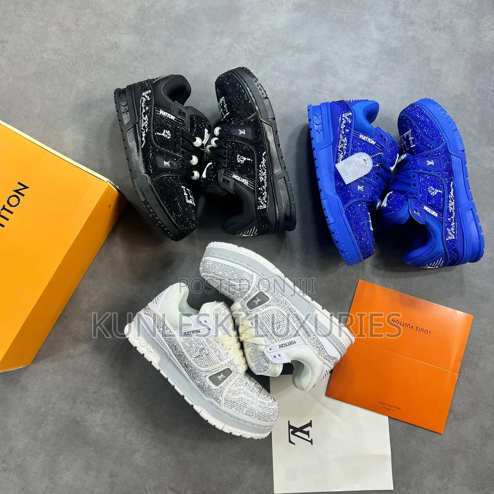 Louis Vuitton LV Trainers Maxi-Swarovski Crystal Sneakers