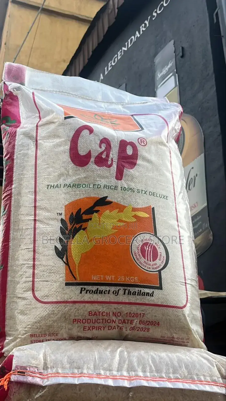 Cap Parboiled Rice Long Grain 25kg