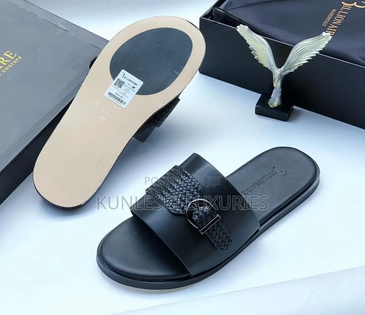 Original Billionaire Men Leather Slippers Available