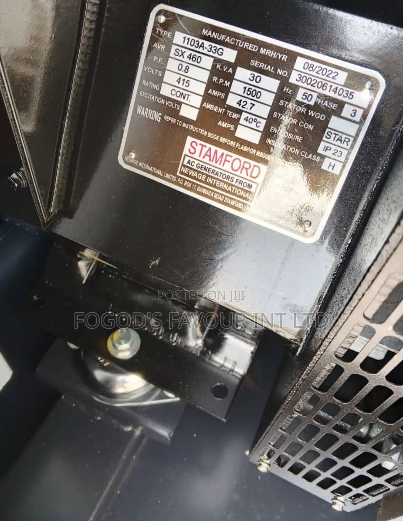30kva Perkins Soundproof Diesel Generator 100% Copper Coil