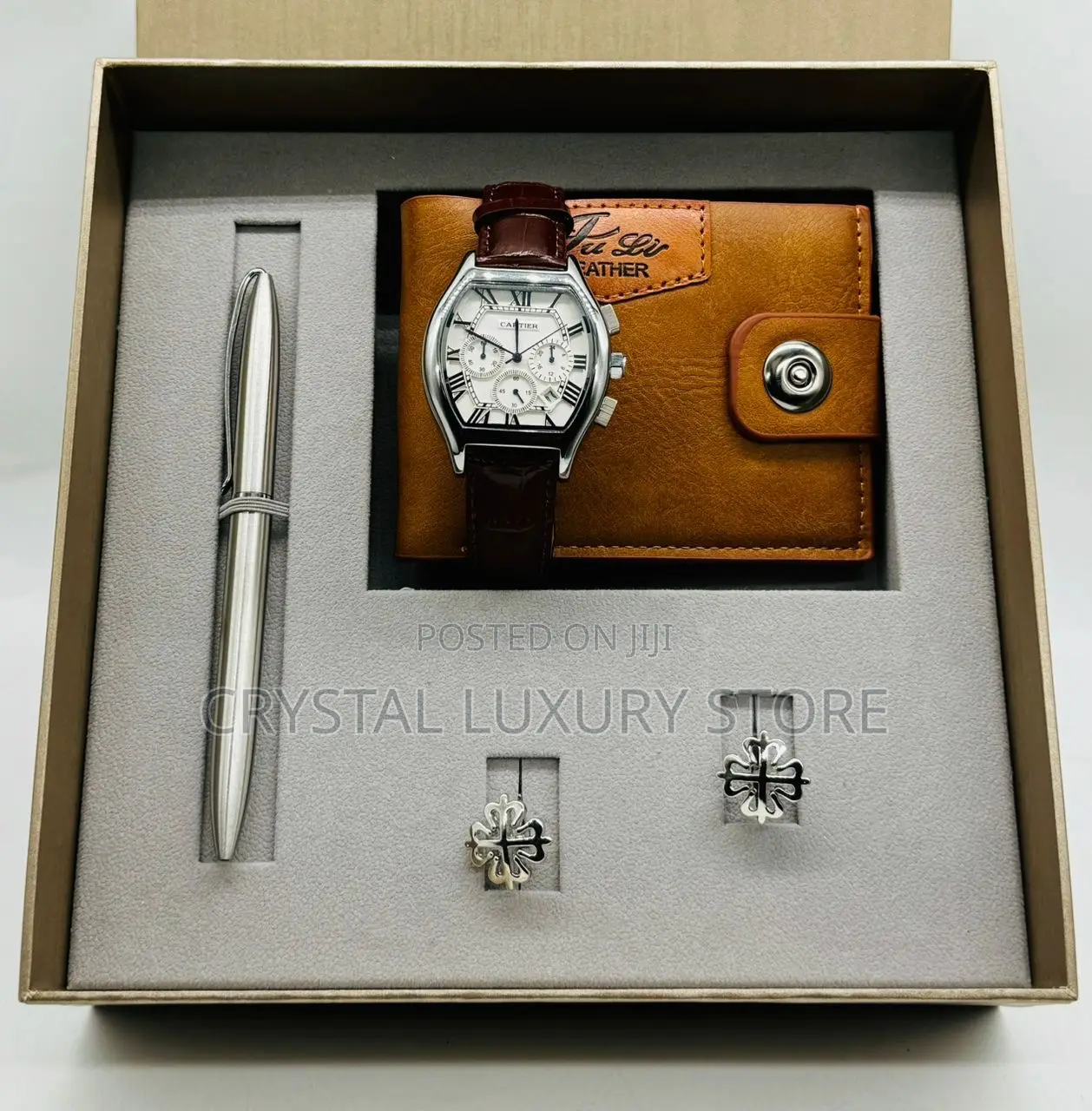 Male Set With Original Cufflinks, Pen and Wallet
