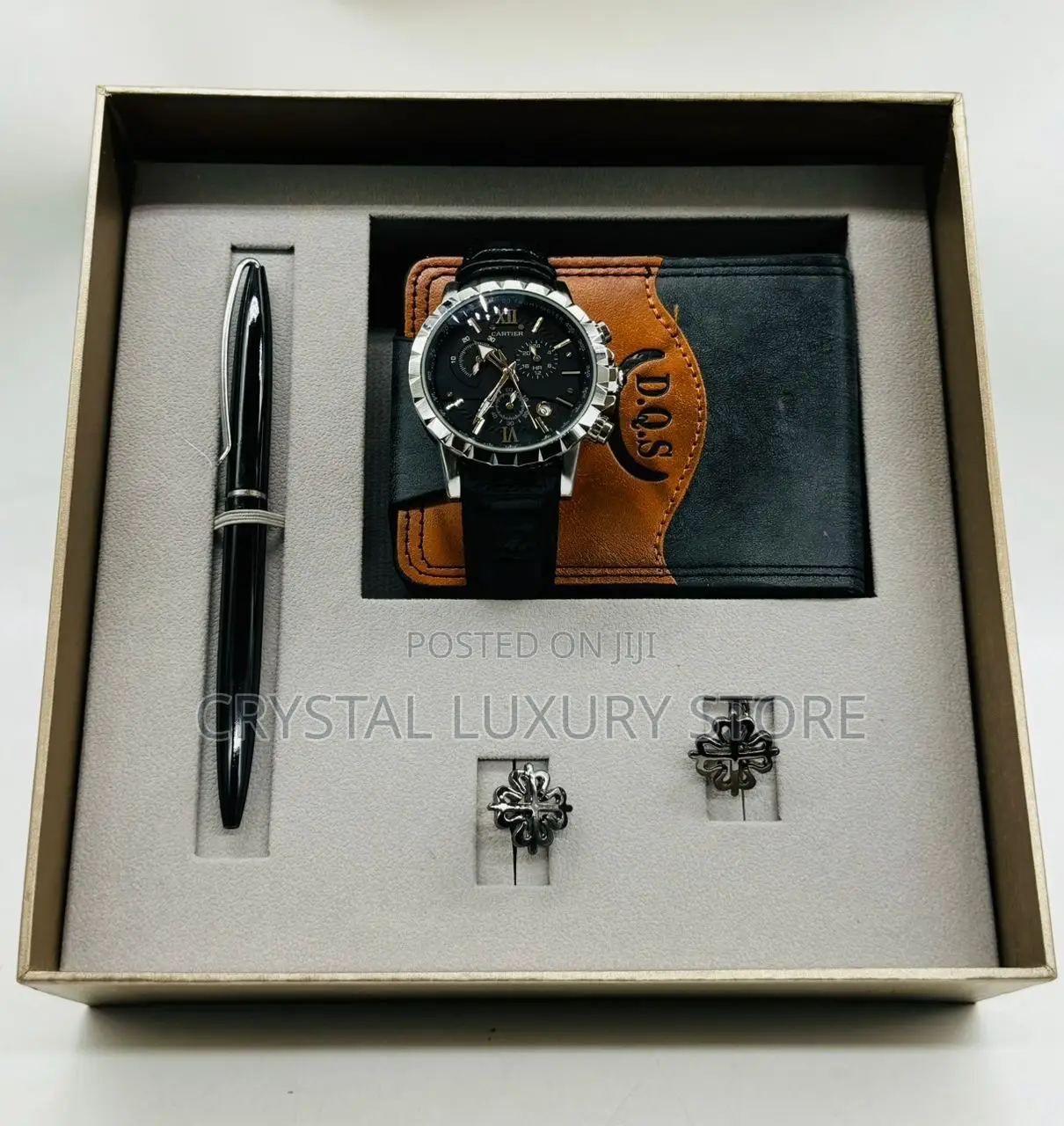Male Set With Original Cufflinks, Pen and Wallet