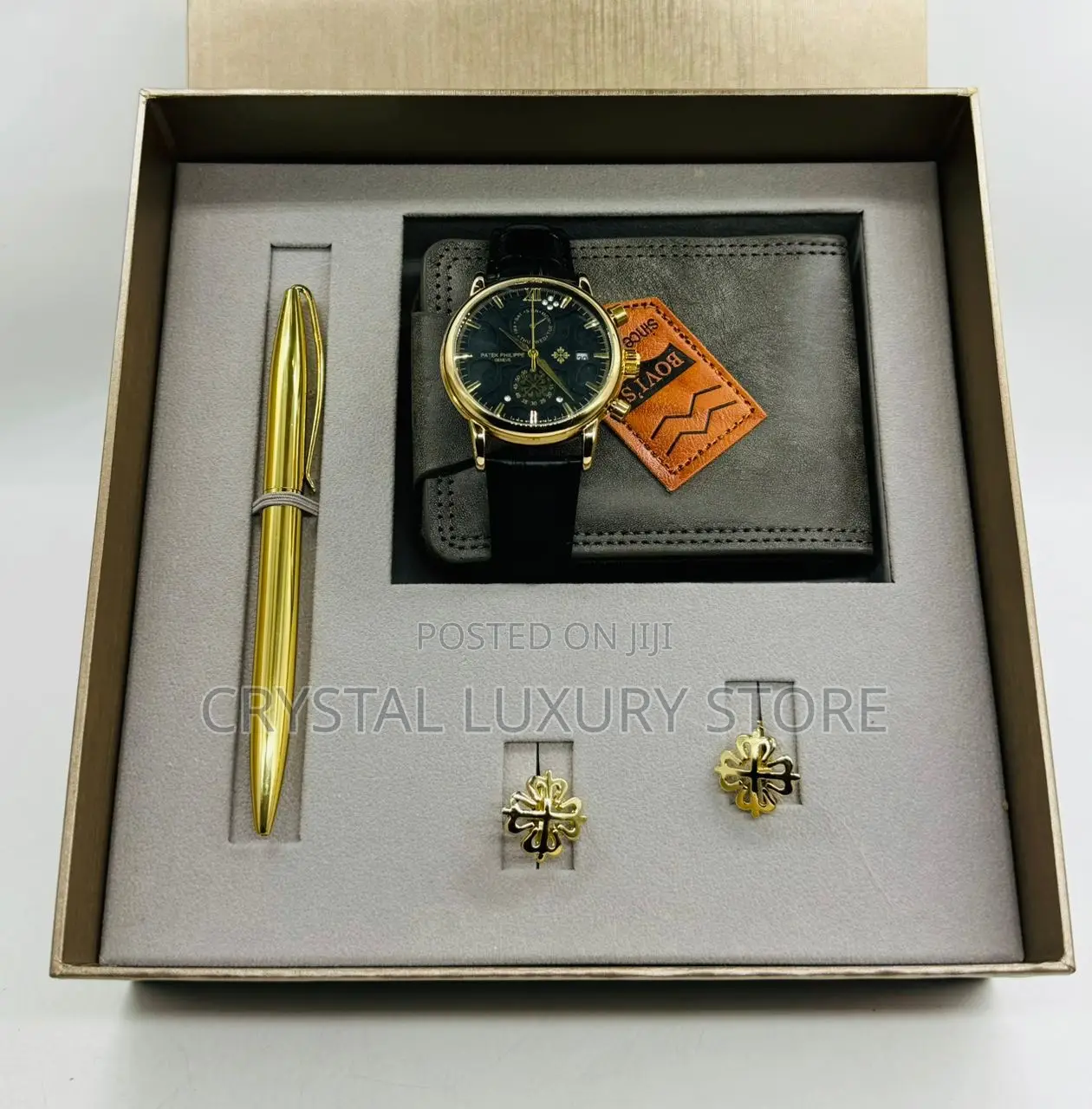 Male Set With Original Cufflinks, Pen and Wallet