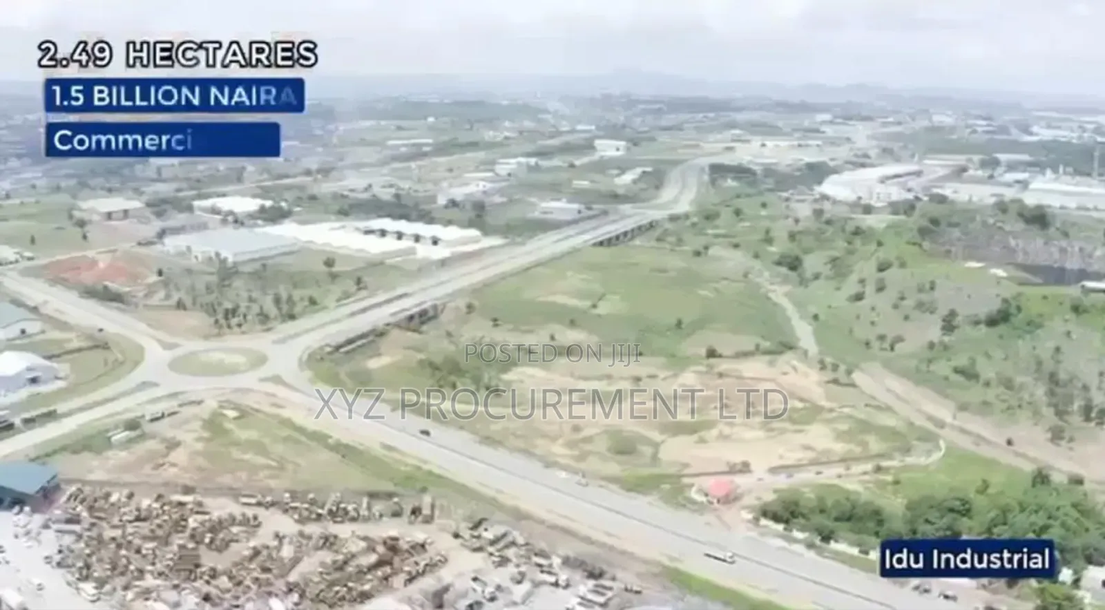 2.49 Hectare Commercial/Industrial C of O Plot Idu
