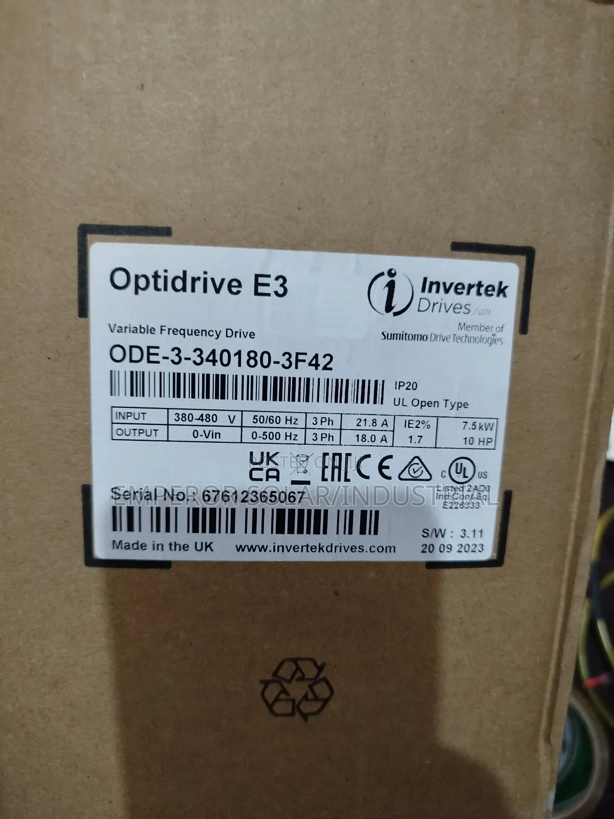 Optive Drive Frequency 7.5kw