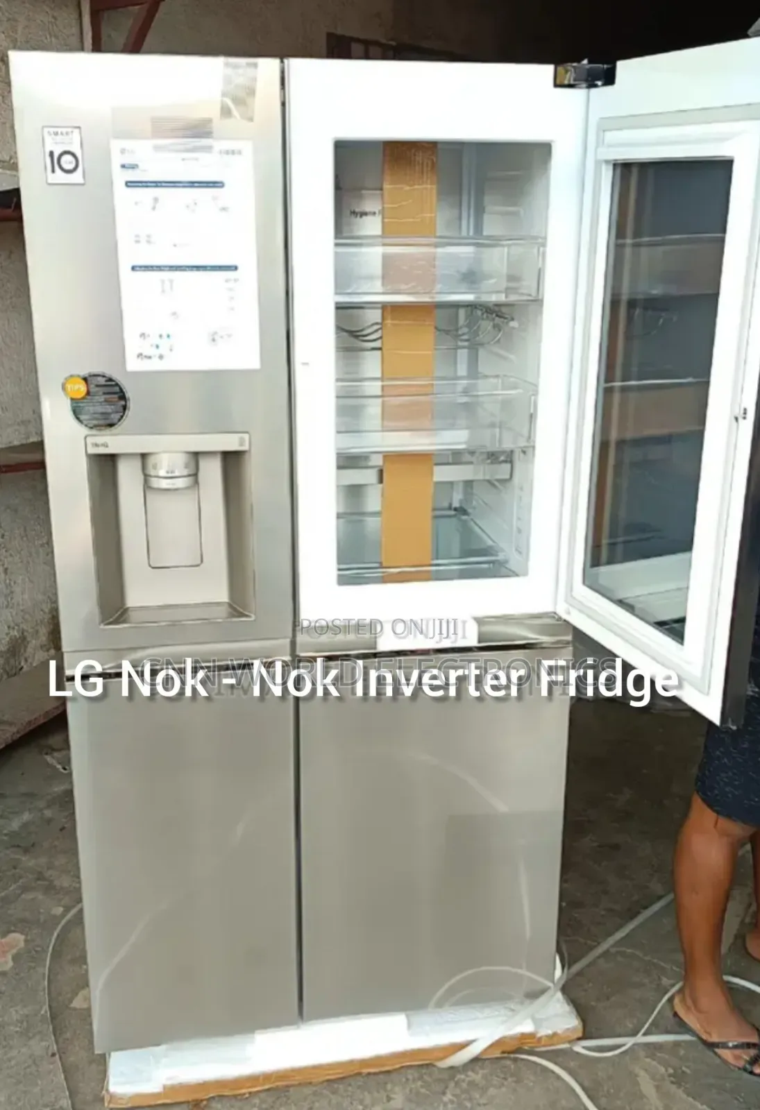 LG Inverter 674L Side by Side Fridge(Nok - Nok)Ice Dispenser