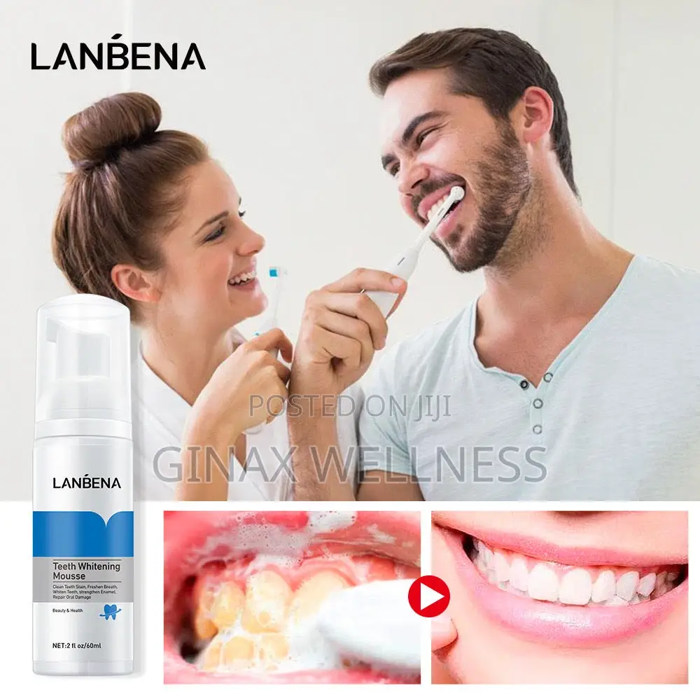 Lanbena Teeth Whitening Mousse for Tooth Stains Bad Breath