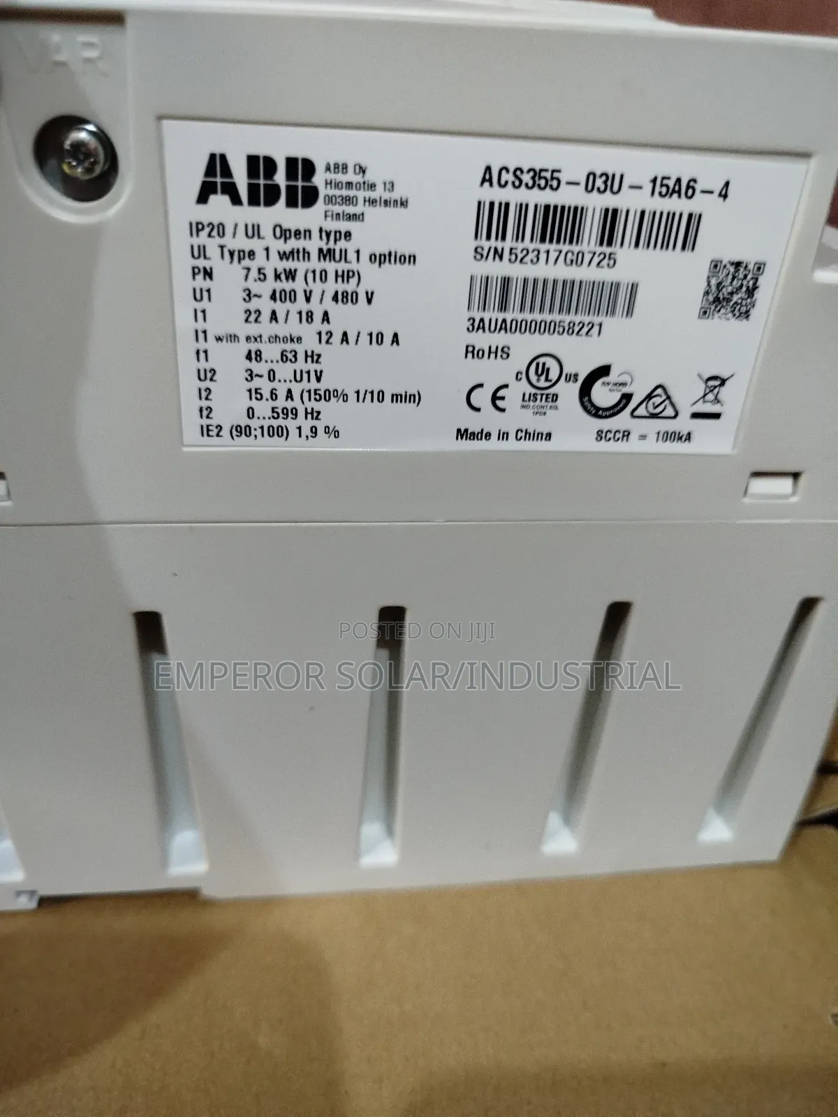 Frequency Drive Abb(VFD) 7.5kw /10hp