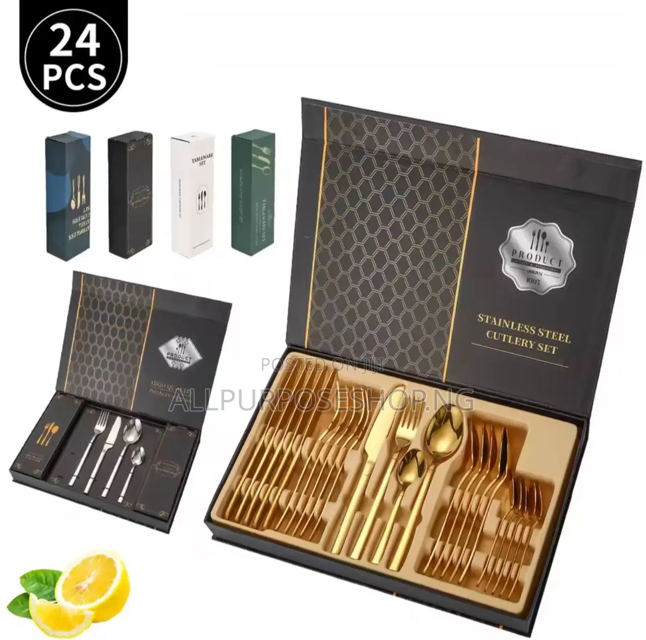 24pieces Gold Cutlery Set