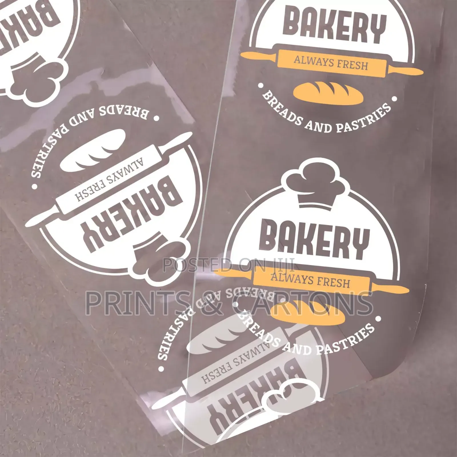 White Ink Transparent Stickers Branding