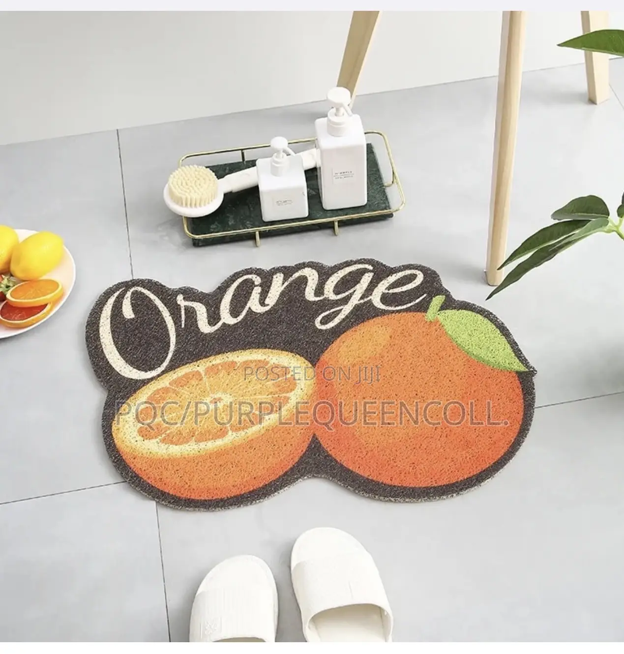 Absorbent Orange Doormat Foot Mat