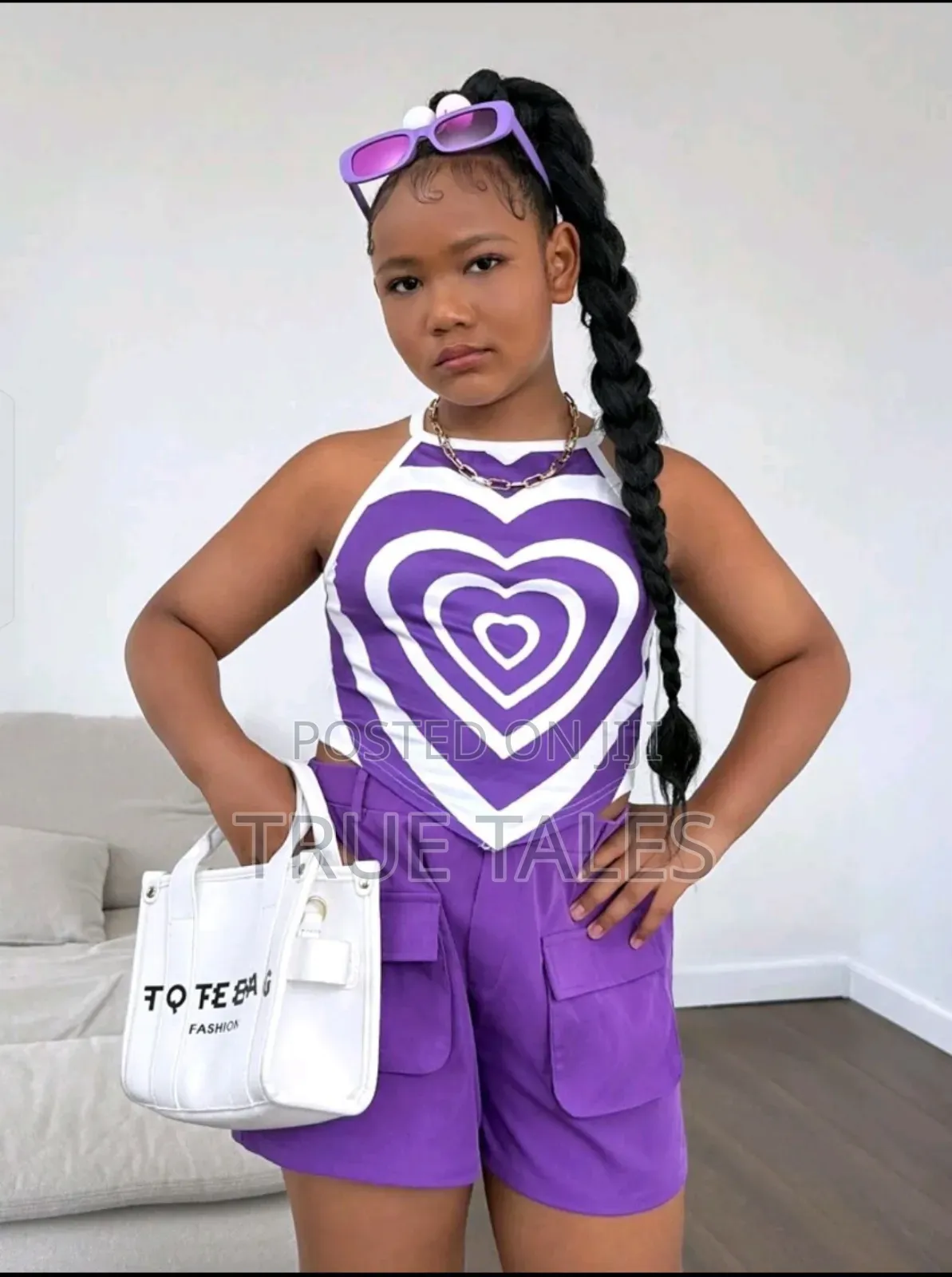 Girls 2 Pieces Spaghetti Top Cargo Bum Short Sets