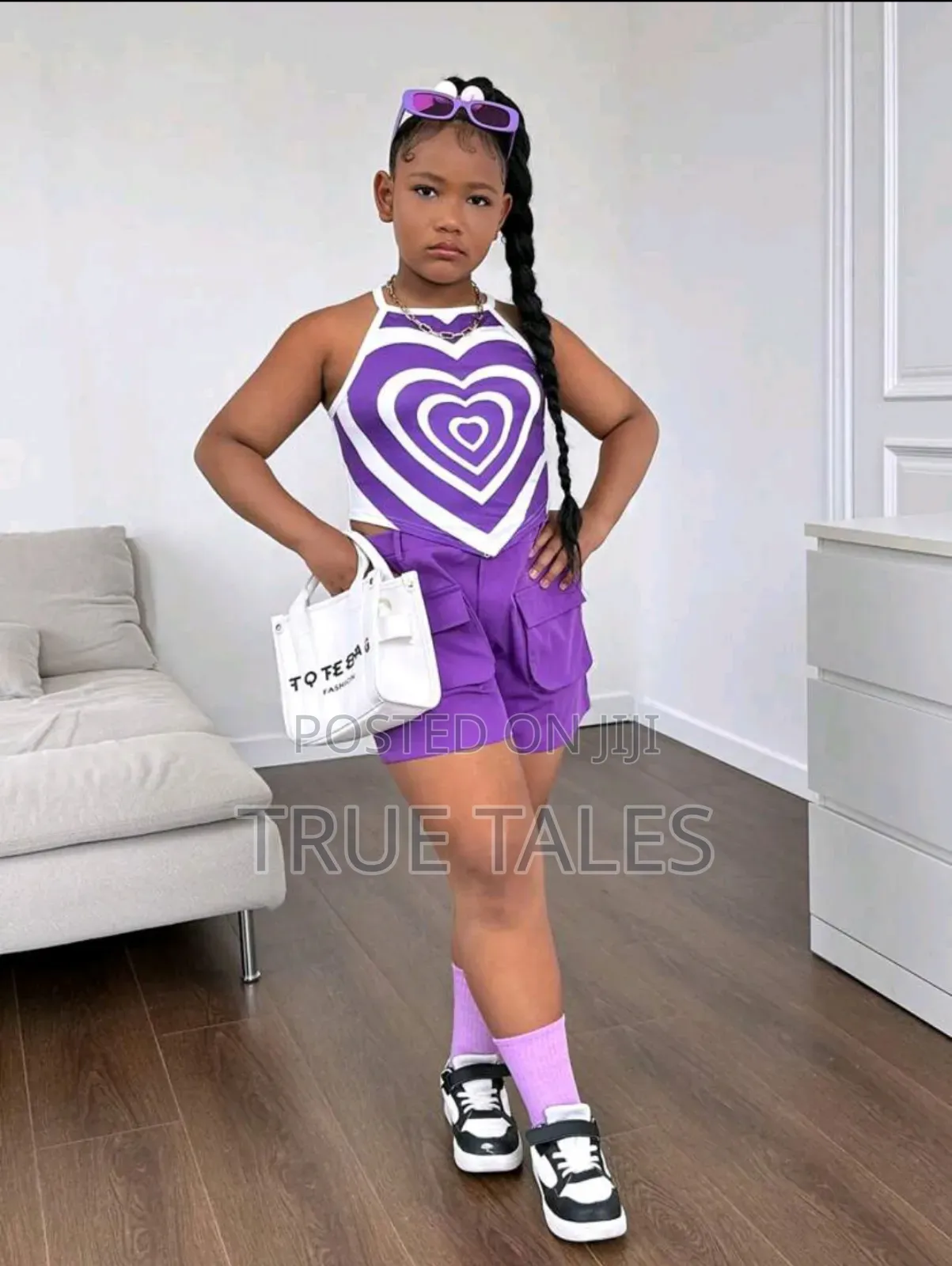 Girls 2 Pieces Spaghetti Top Cargo Bum Short Sets
