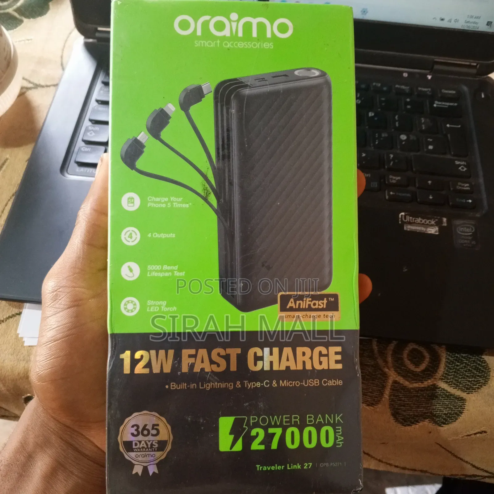 Oraimo 12v 27000mah With Cables
