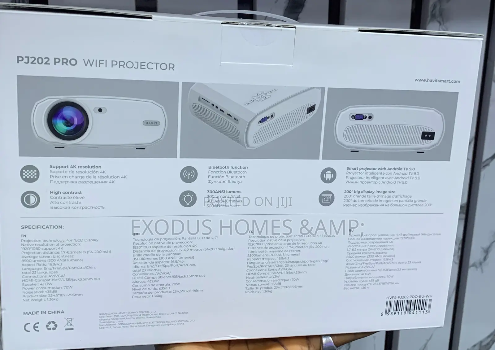 Havit Pj202 Pro Portable 220 Ansi Lumens Wireless Project