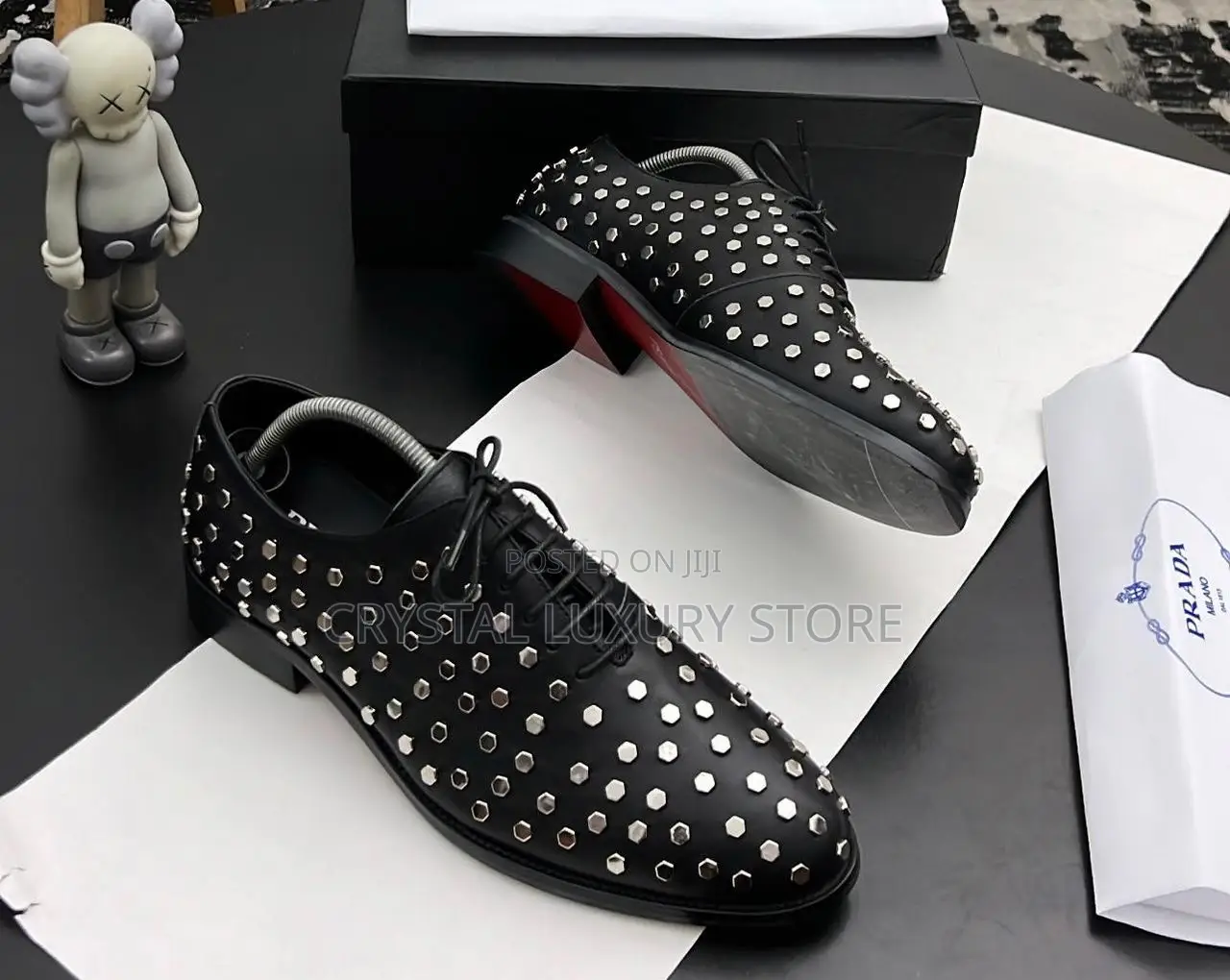 Prada Milano Quality Luxury Men Genuine Leather Shoes
