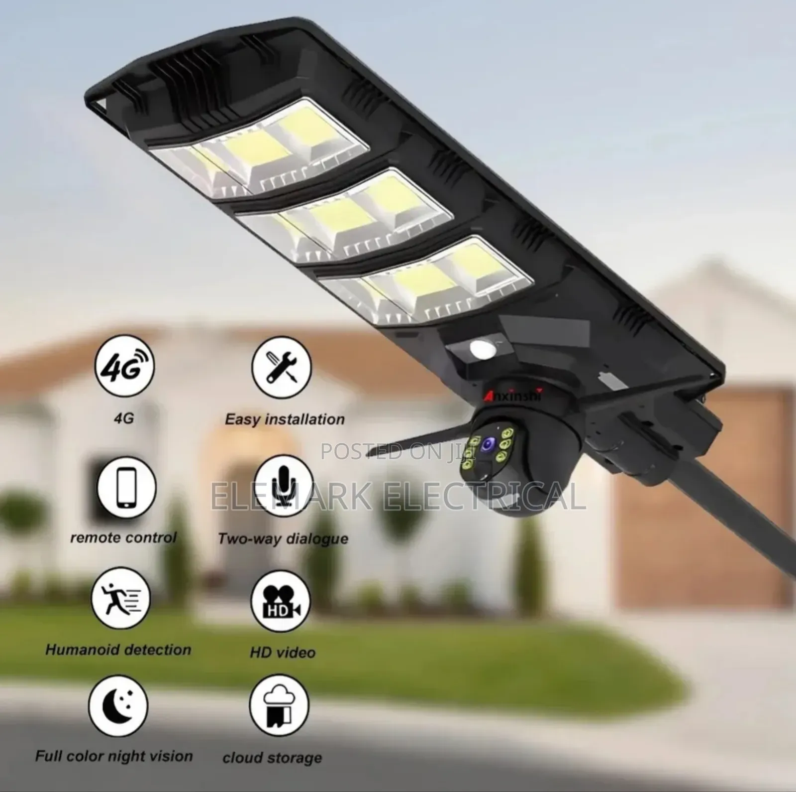 8mp Solar Street Light Camera Waterproof 4g/5g Sim
