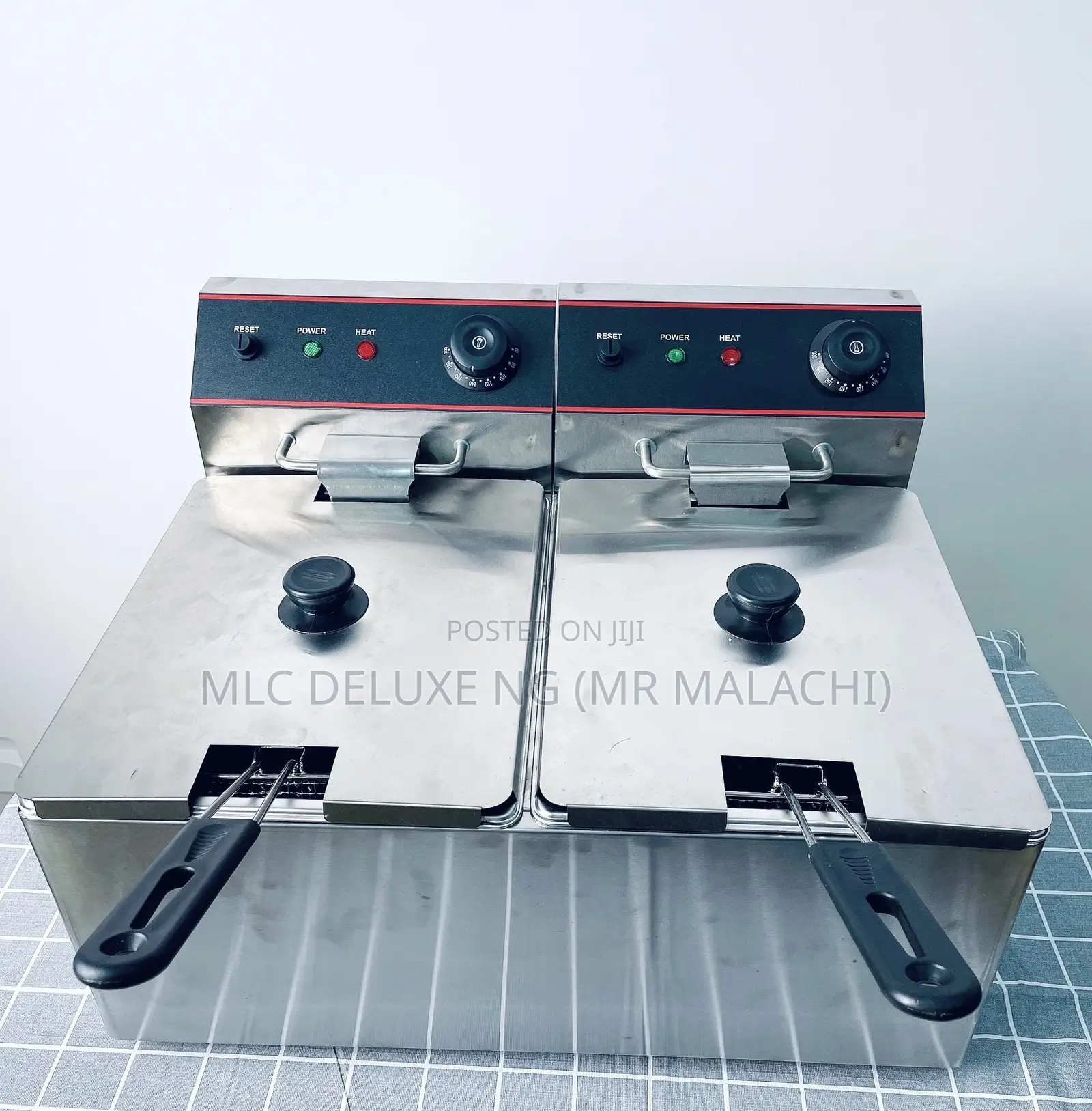 (Stainless) Double Tank Deep Fryer (8L+8L)Kitchen Deep Fryer
