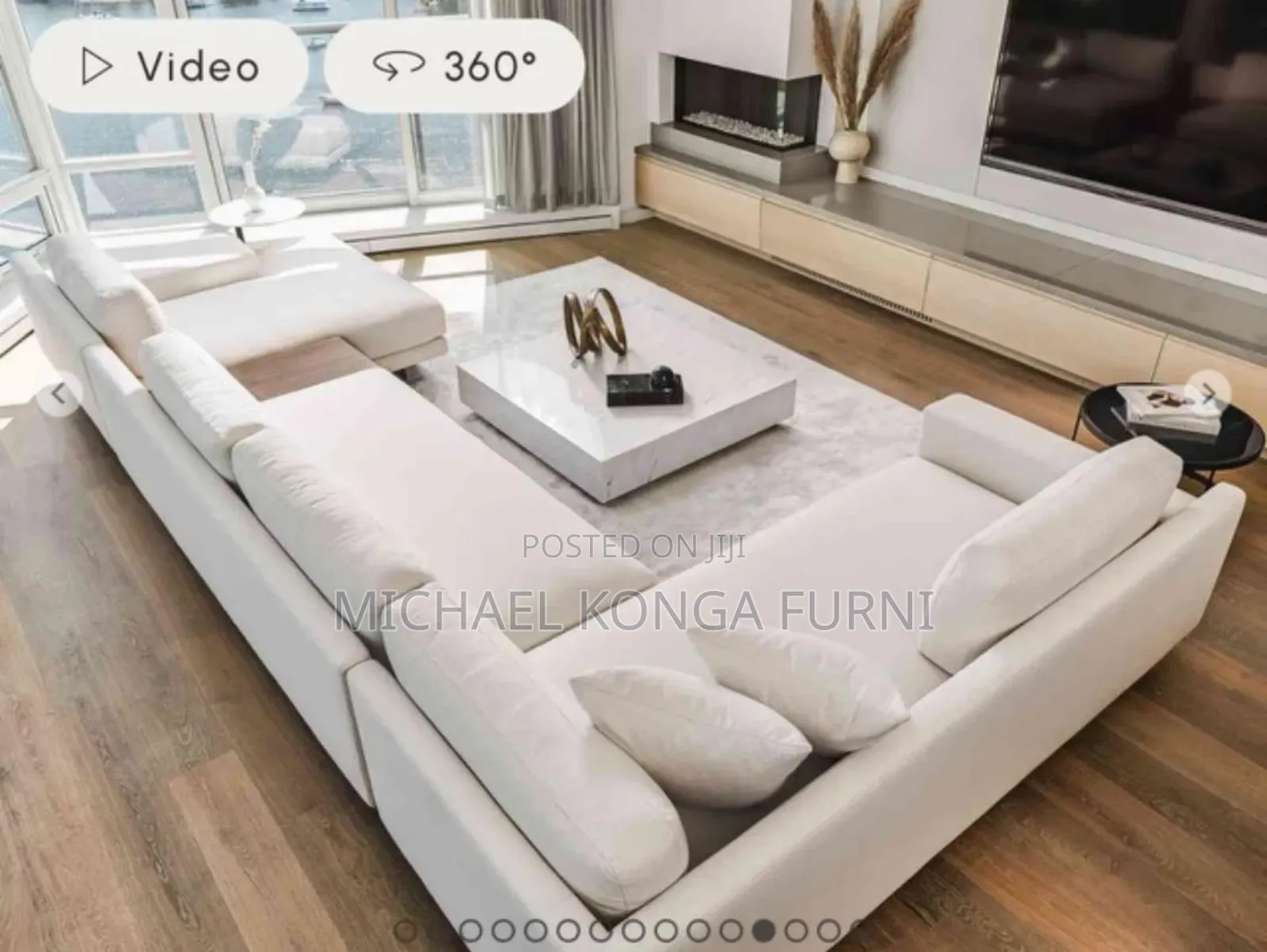 Beautiful U Shape Sofa With Marble Table