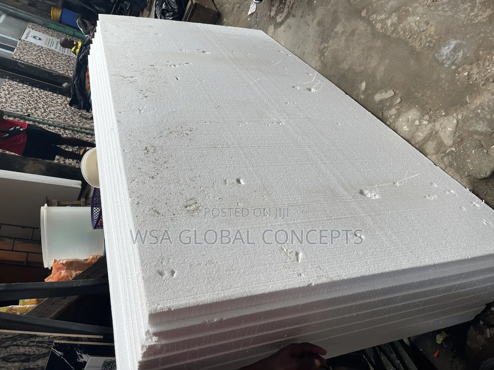 40mm Polystyrene Foam Sheet 8ft by 4ft Length