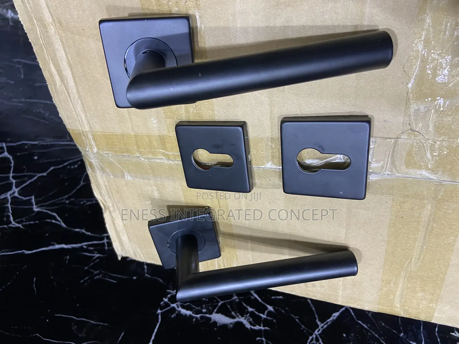 Black Coated Antirust Door Lock Set