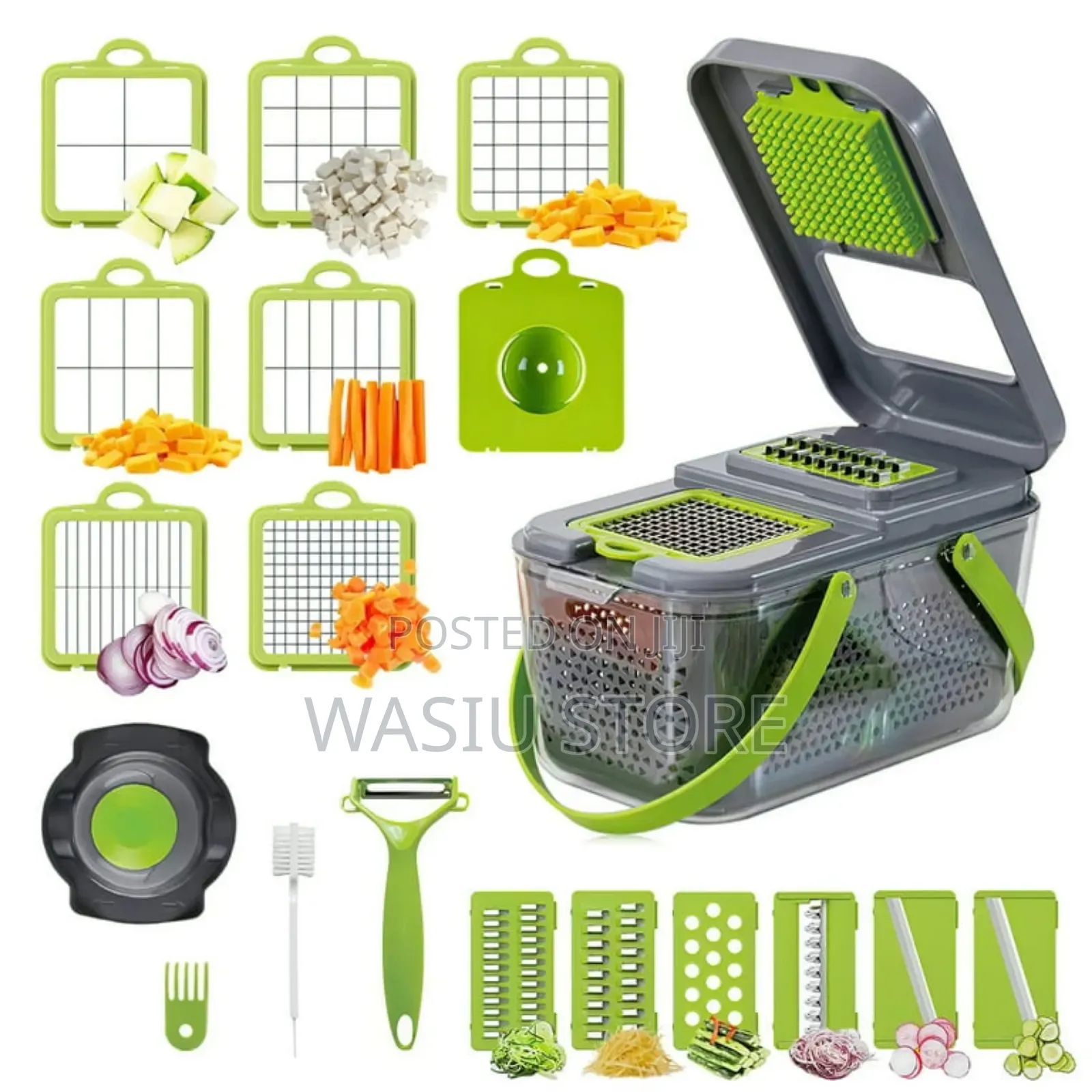 22 in 1 Pro Food Chopper, Kitchen Vegetable Slicer Cutter