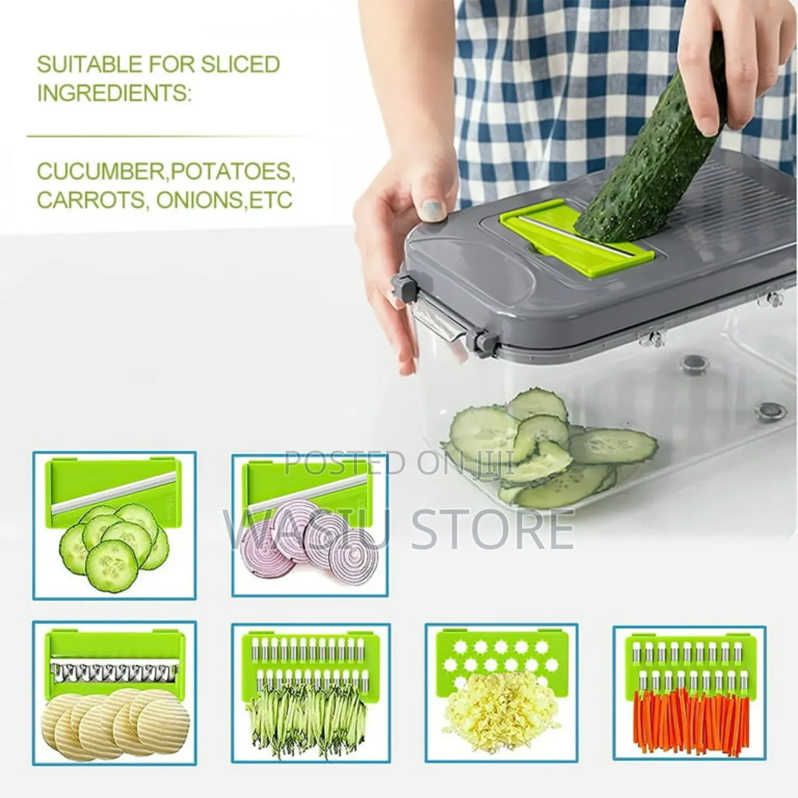 22 in 1 Pro Food Chopper, Kitchen Vegetable Slicer Cutter