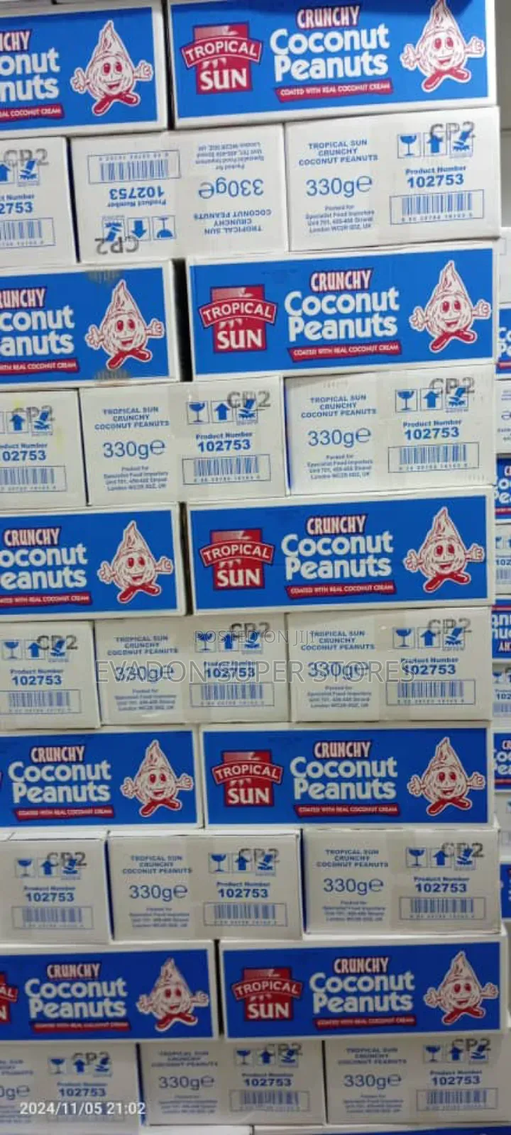 Tropical Sun Crunchy Coconut Peanut. By24