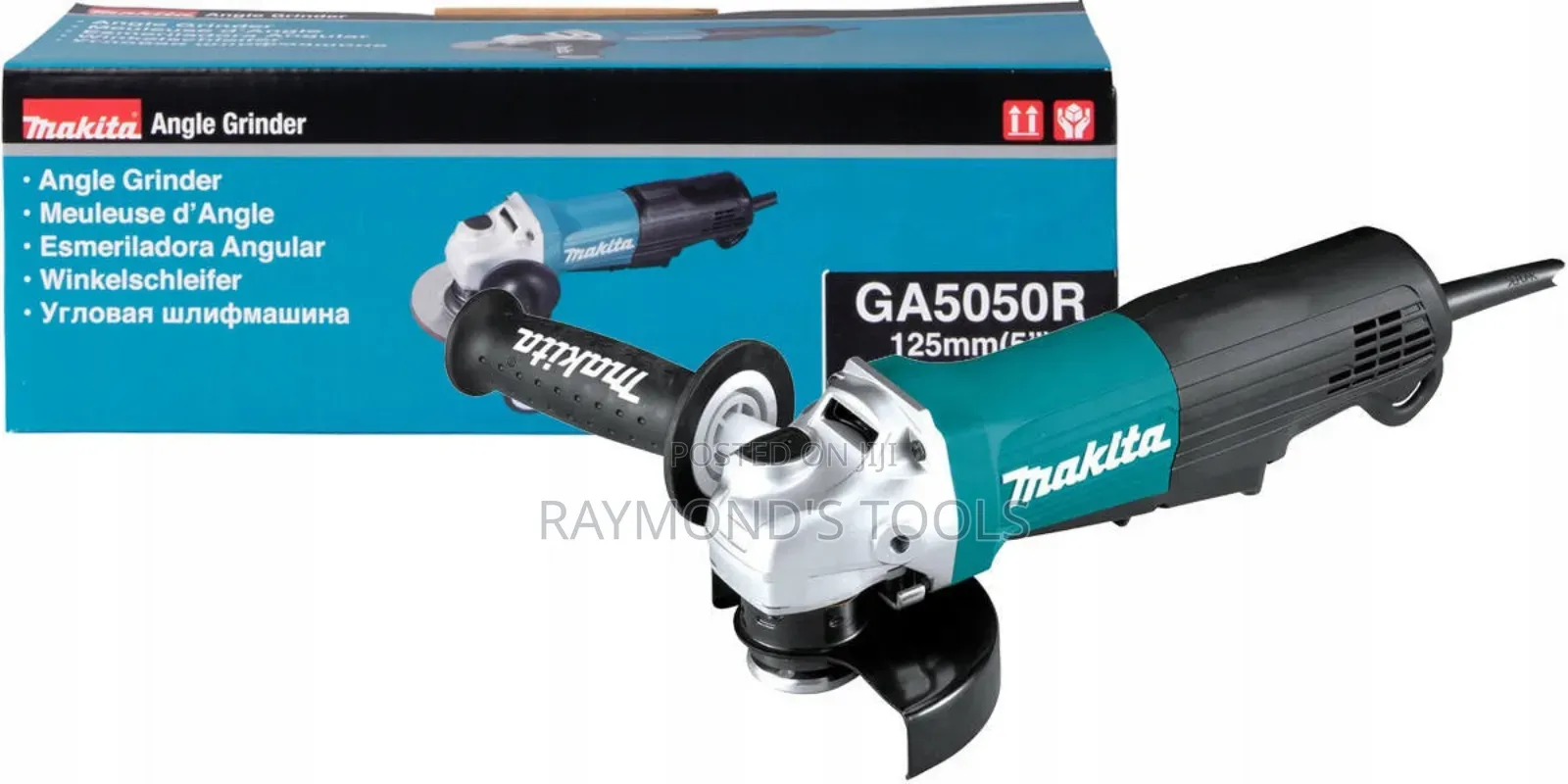 GA5050R Makita Grinder 5"/1300w Anti-Restart Deadman Switch