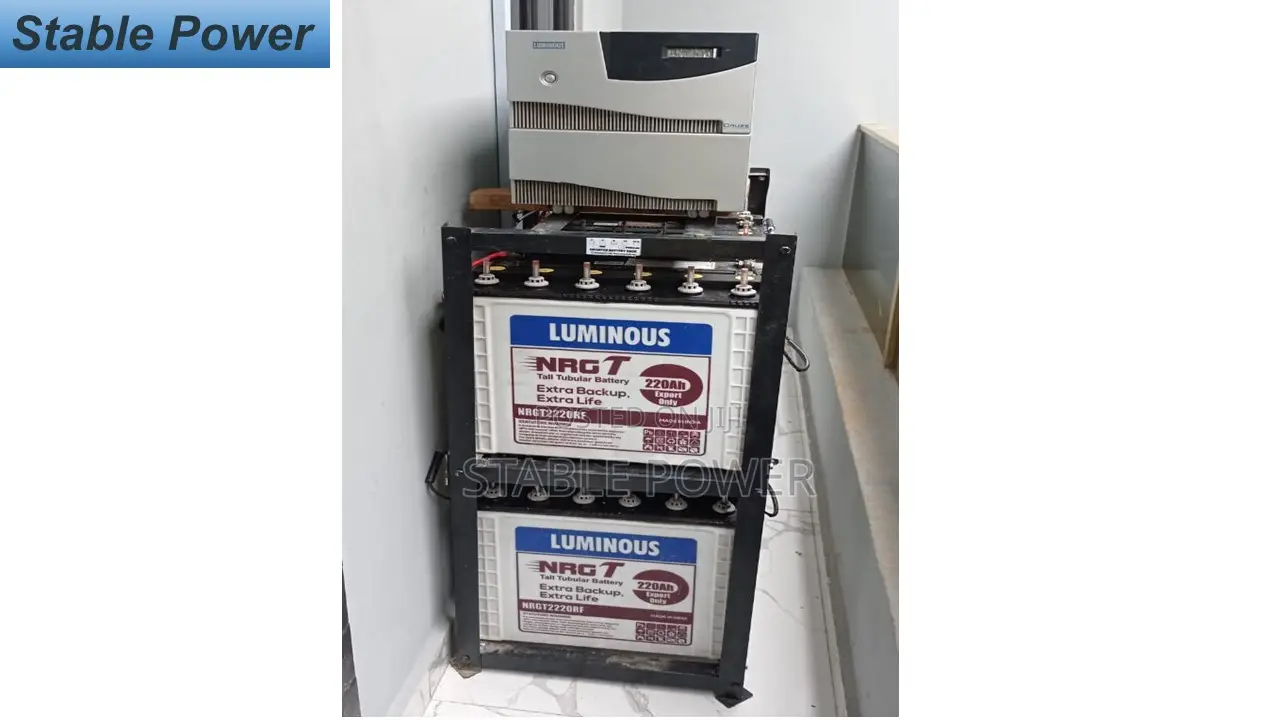 Luminous 4kva/48v Inverter 4 X 12V 220AH Battery