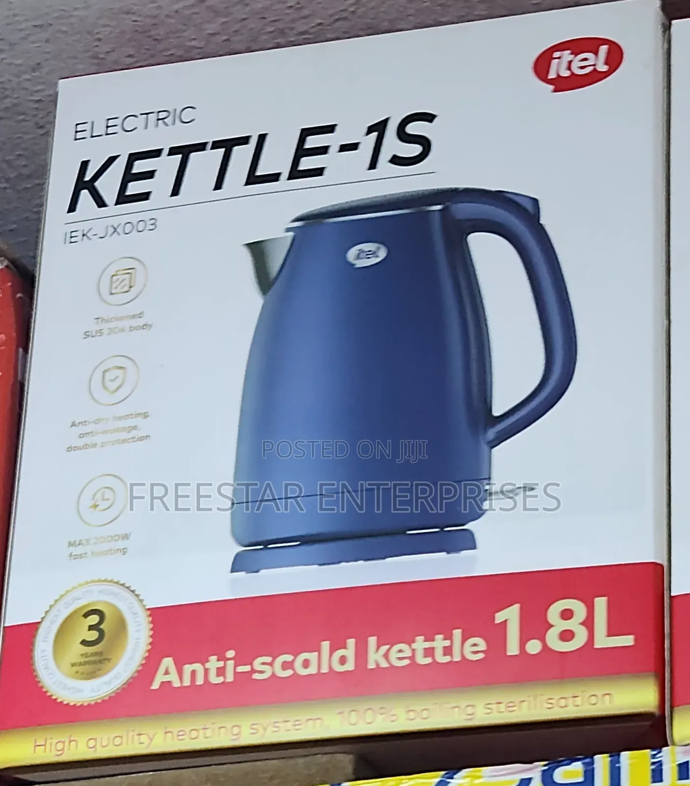 Itel Electric Kettle. Itel Anti Scald Kettle 1S. 1.8L