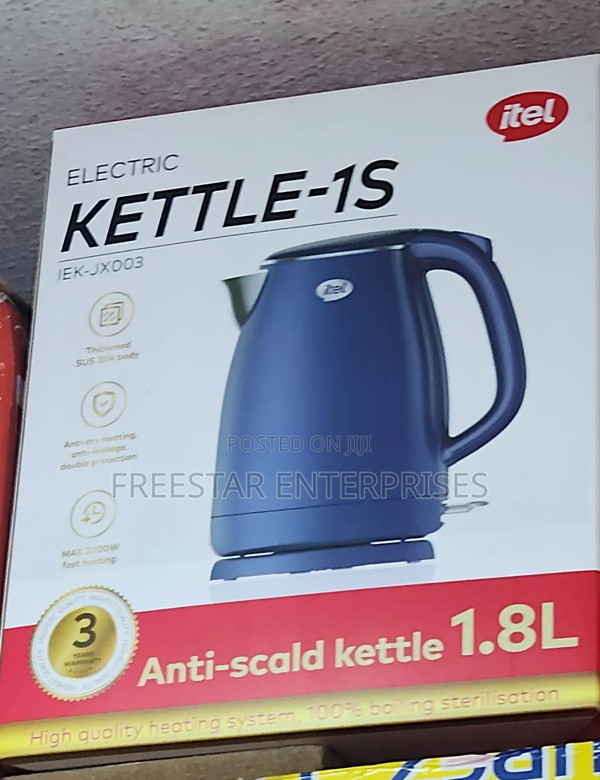 Itel Electric Kettle. Itel Anti Scald Kettle 1S. 1.8L