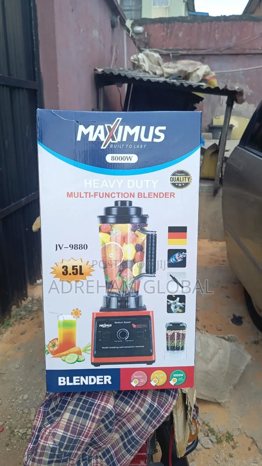 Maximus 3.5L Jumbo Multi Function Heavy Duty Blender, 8000w
