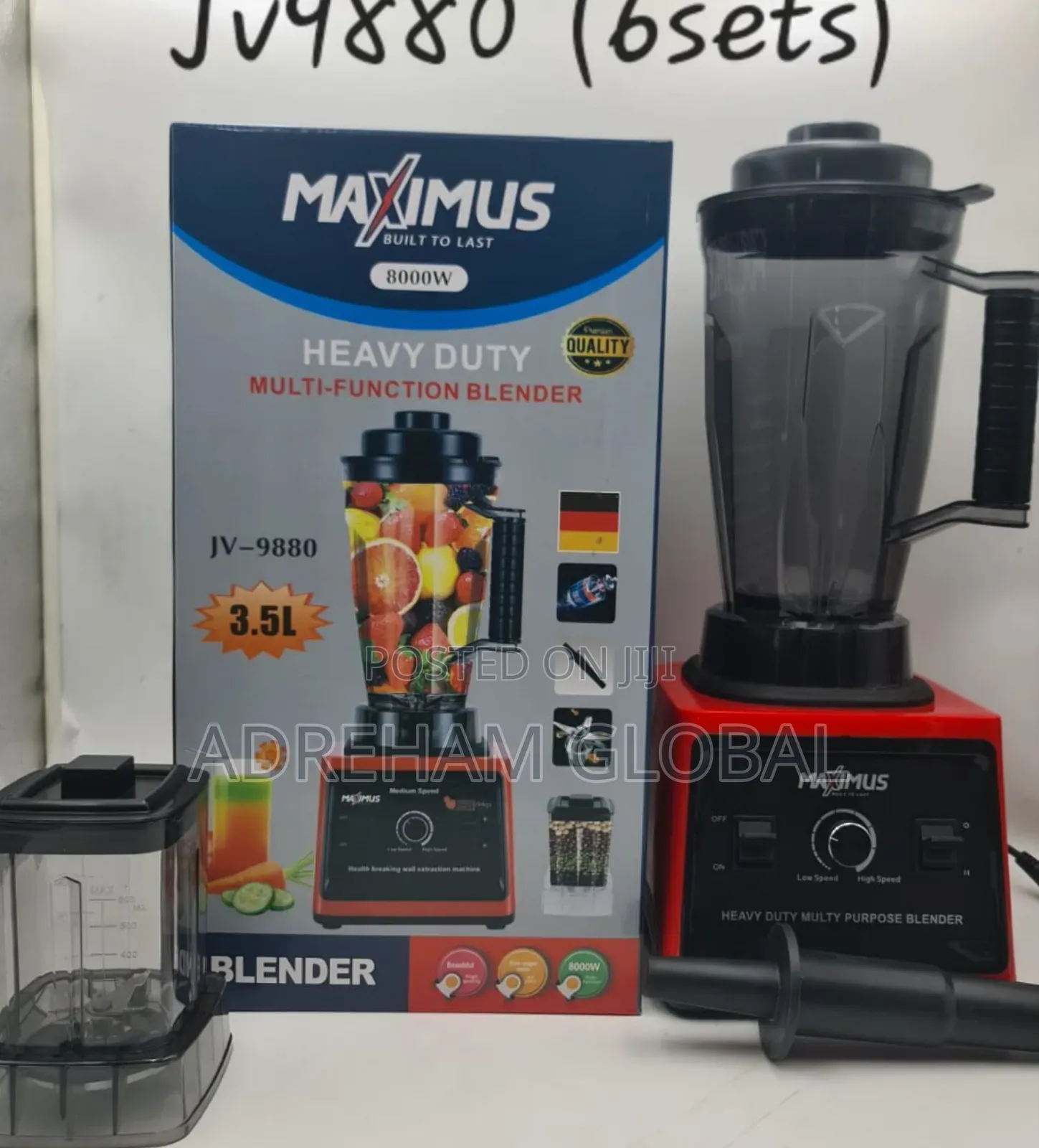 Maximus 3.5L Jumbo Multi Function Heavy Duty Blender, 8000w