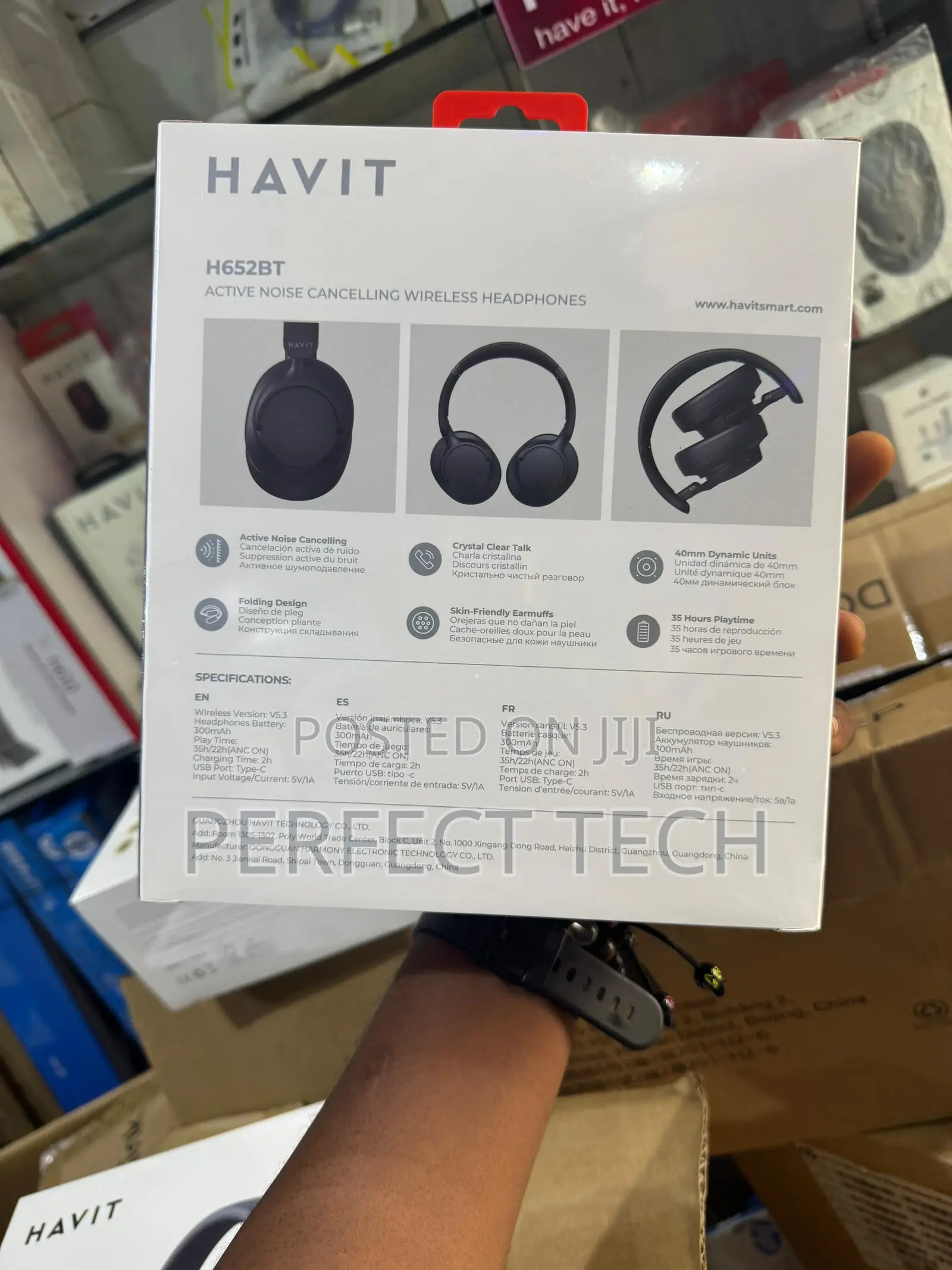Havit H652BT Active Noise Cancellation Wireless Headphone