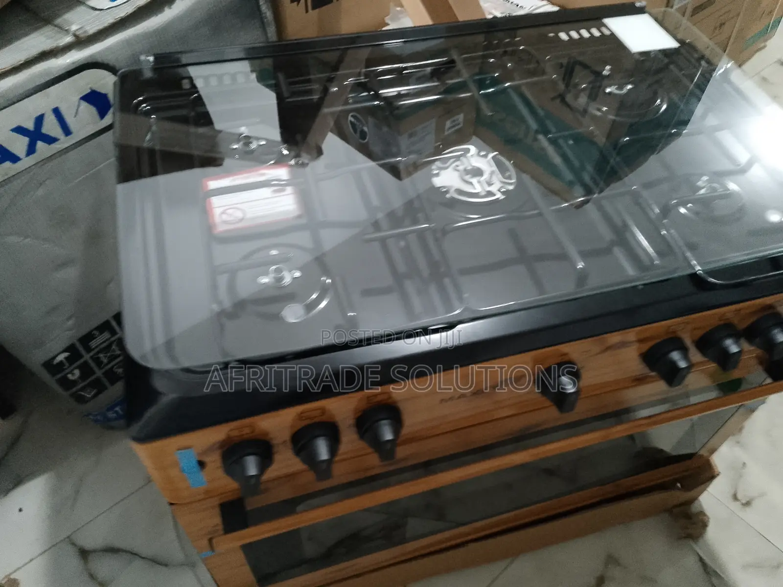 Brand- New Maxi 5 Burner Gas Cooker Wood Finishng