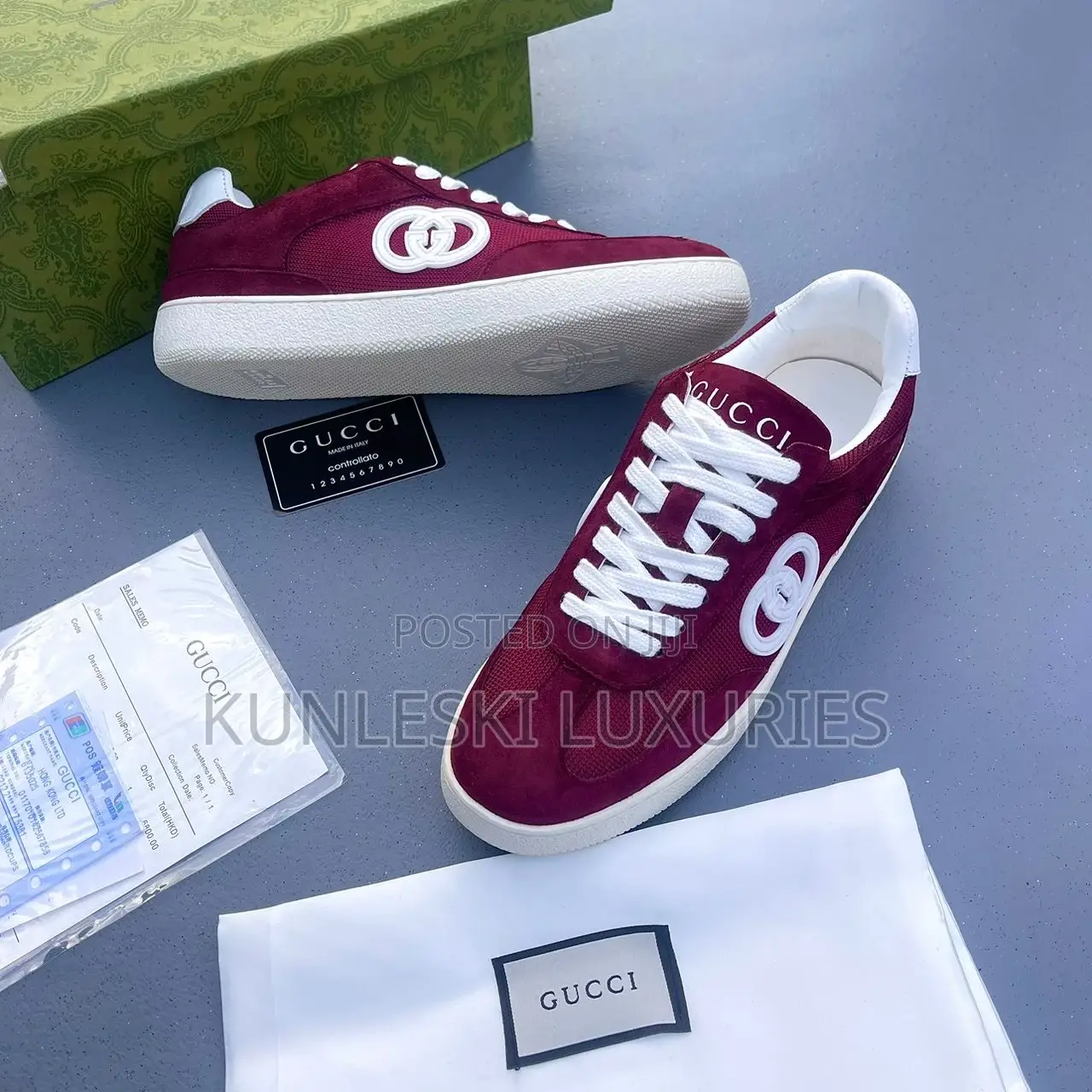 New Gucci_g74 Logo Suede Low-Top Sneakers Collections