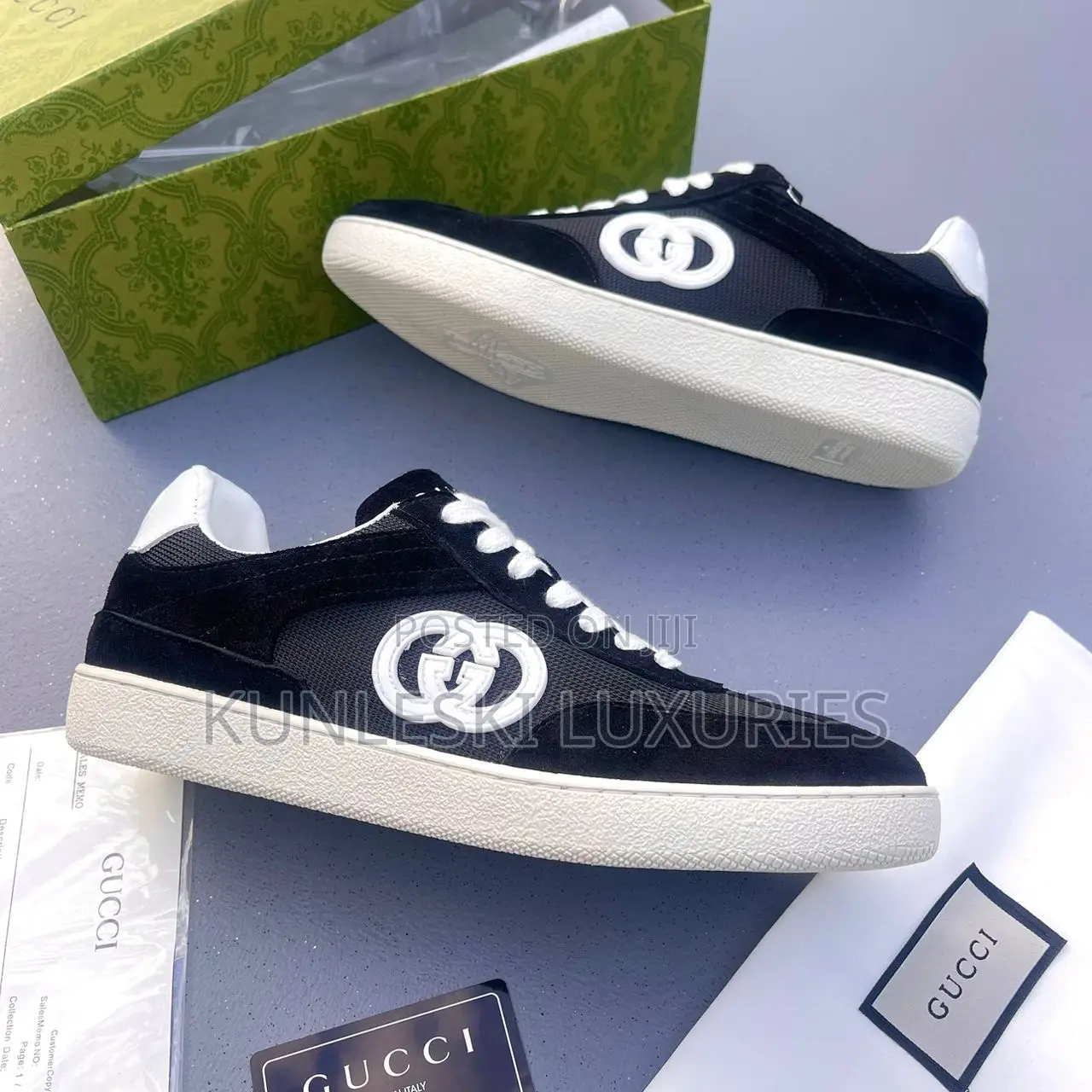 New Gucci_g74 Logo Suede Low-Top Sneakers Collections