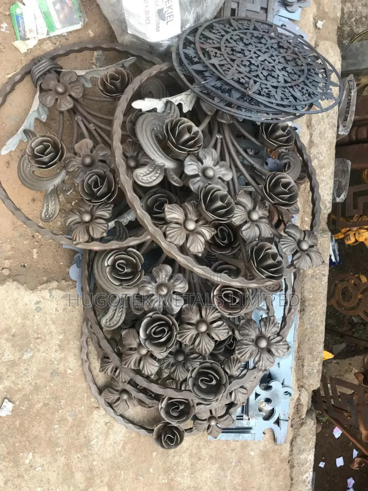 Wrought Iron Flowers for Balconies and Handrails