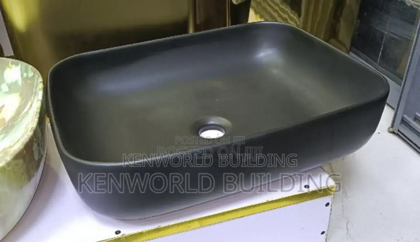 Rectanglar Shaped Black Wash Hand Basin