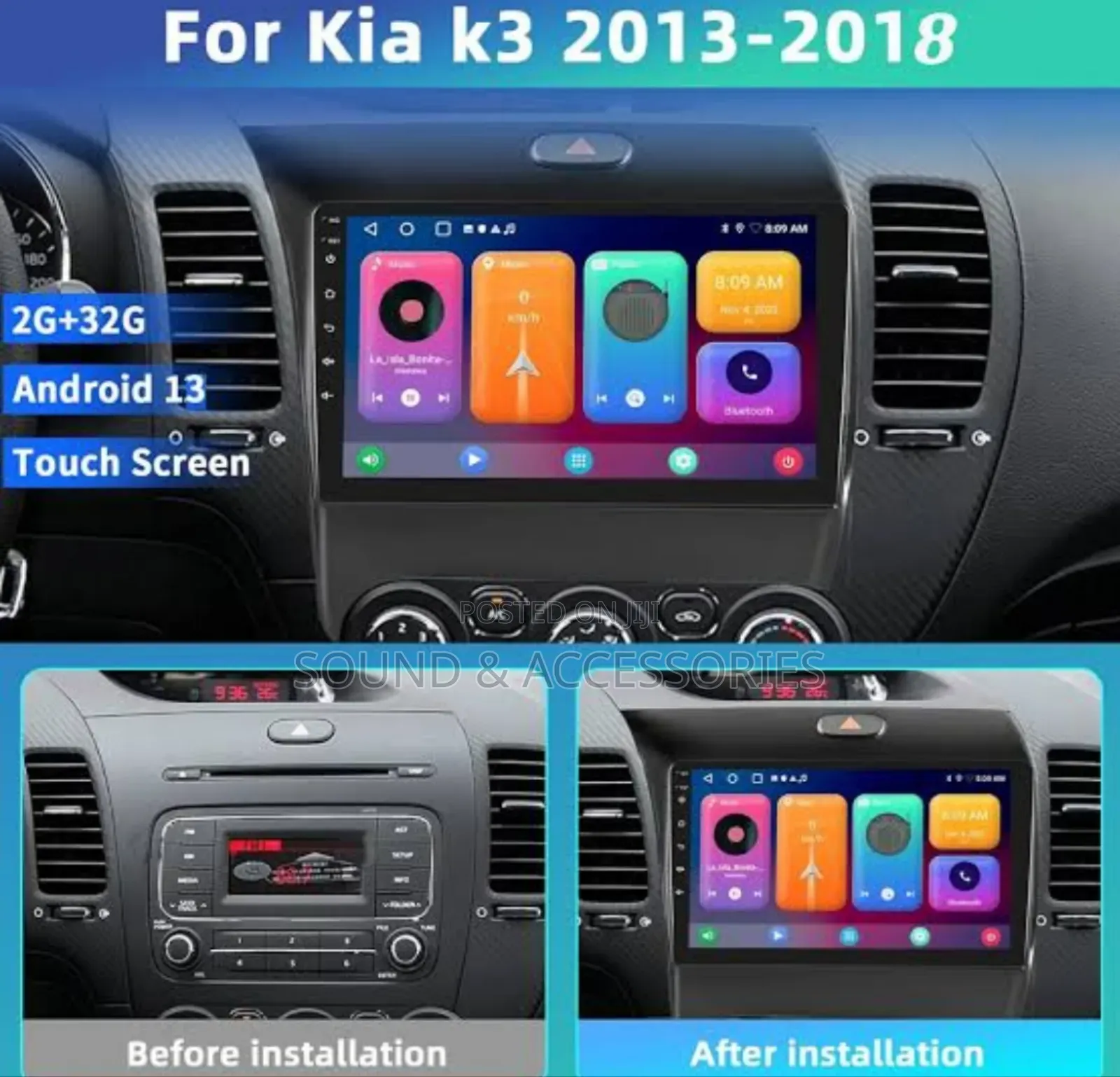 Kia Cerato Forte 2013-2017 Android Multimedia Player