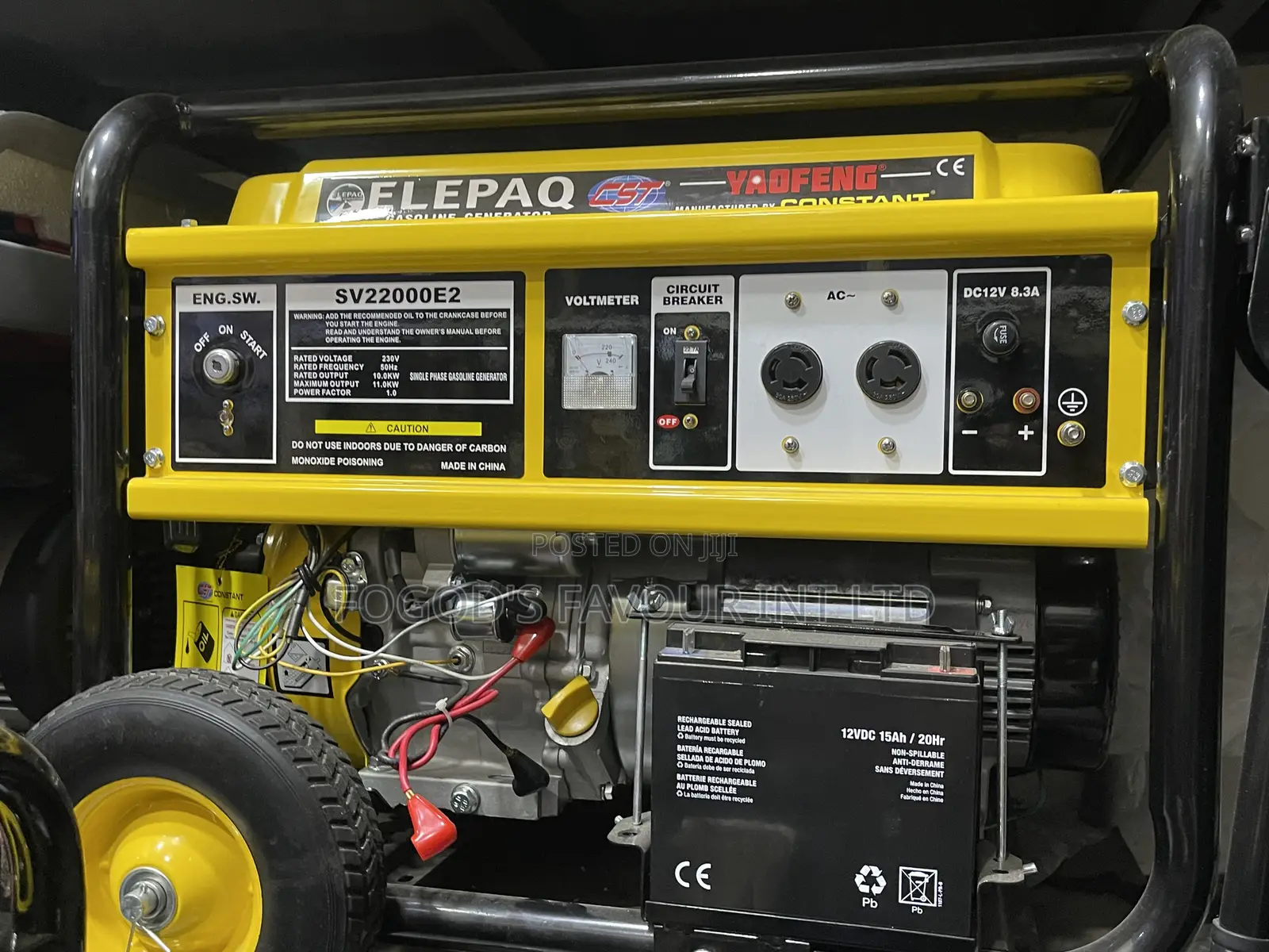 Brand New Elepaq Constant(Sv22000e2)10kva Generator Coppe