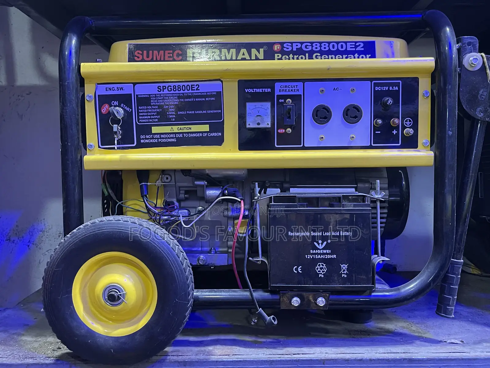 Sumec Firman SPG8800E2, 7.5kva (6.0kw) Key Starter Generator