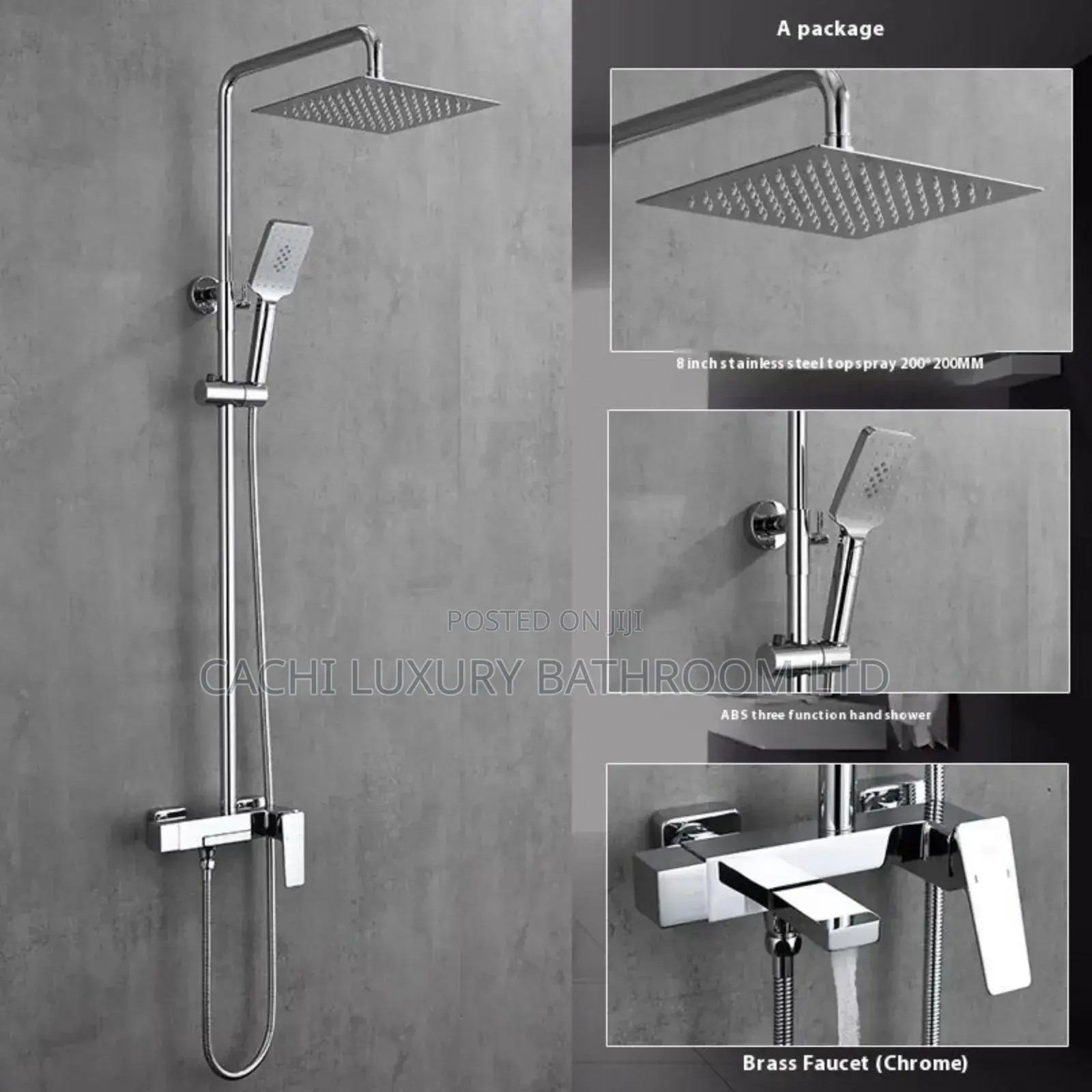 Chrome Pull Out Shower Set