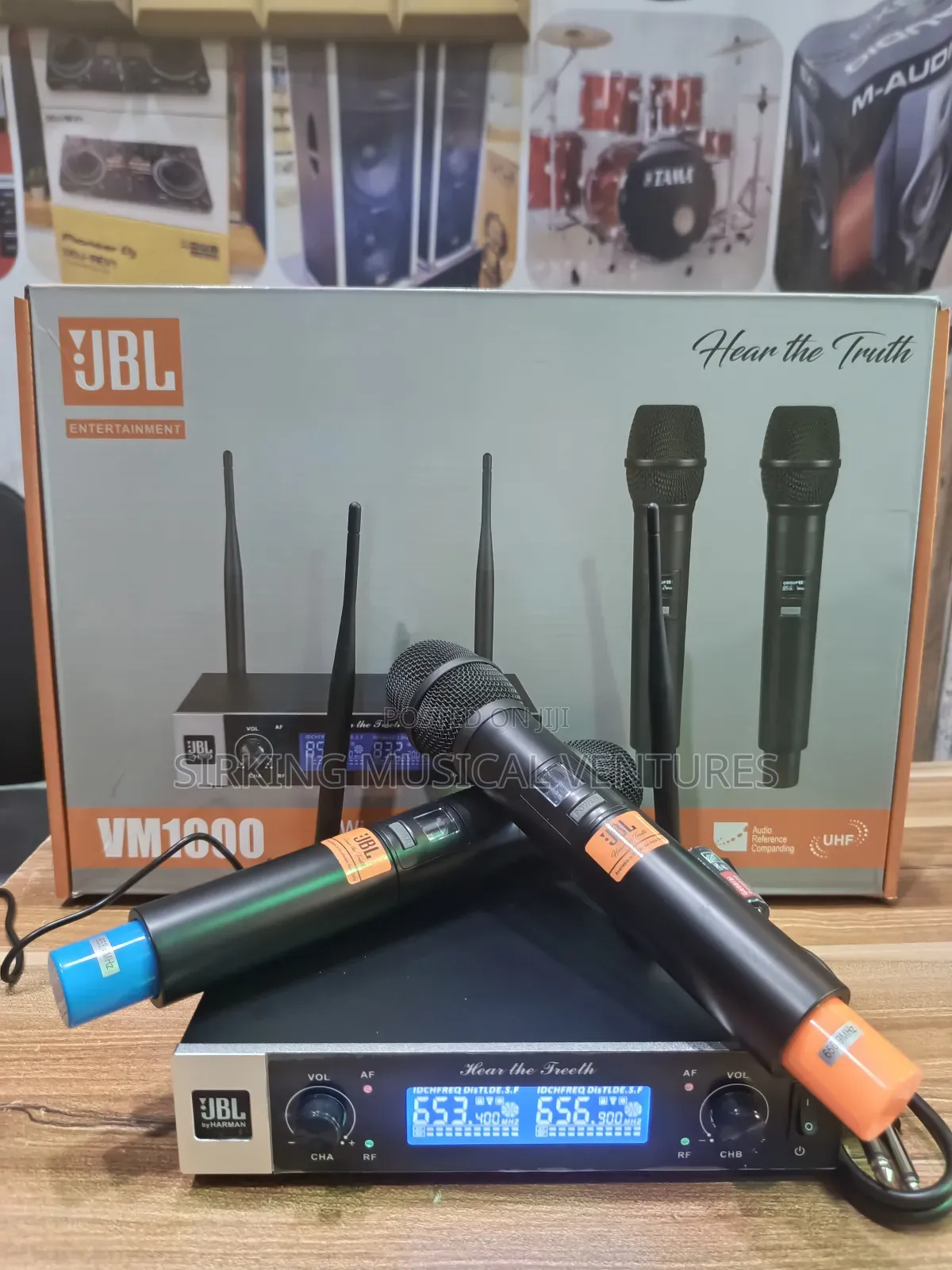 JBL Vm-1000 Double Handheld Digital Wireless Mic 300meters